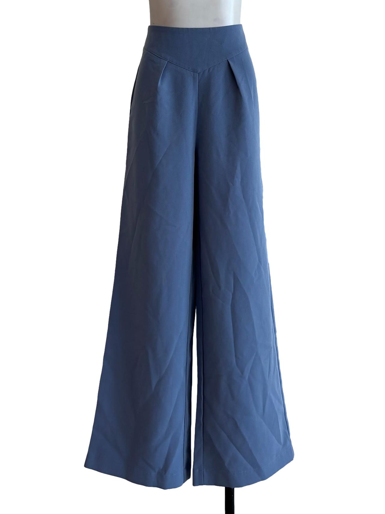 Carolina Blue Wide Leg Relaxed Pants
