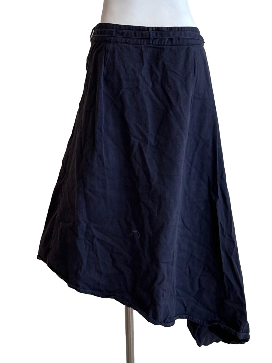 Mallorca Organic Cotton Asymmetric Skirt In Summer Night CSN