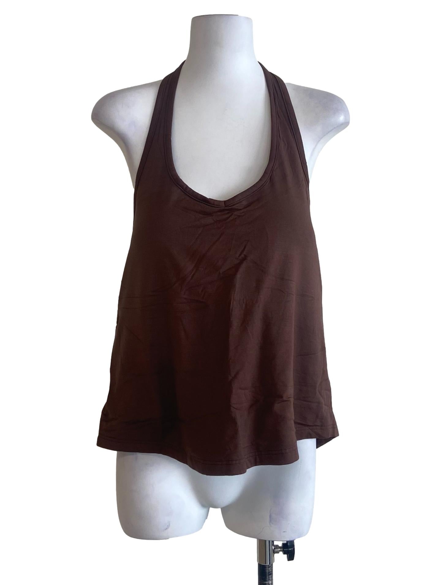 Brown Cora Halter Padded Top