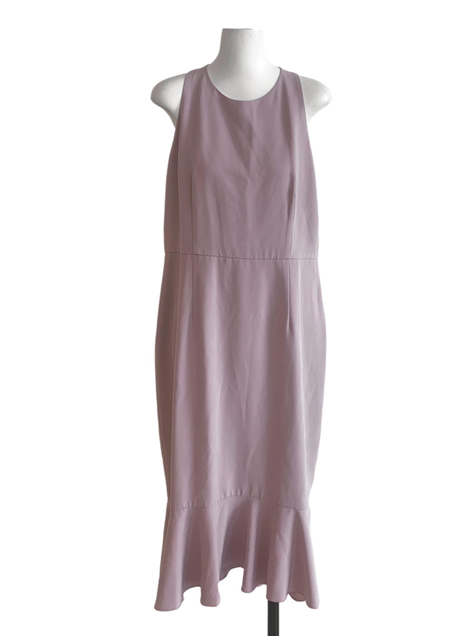 Crepe Pink Sheath Dress LB