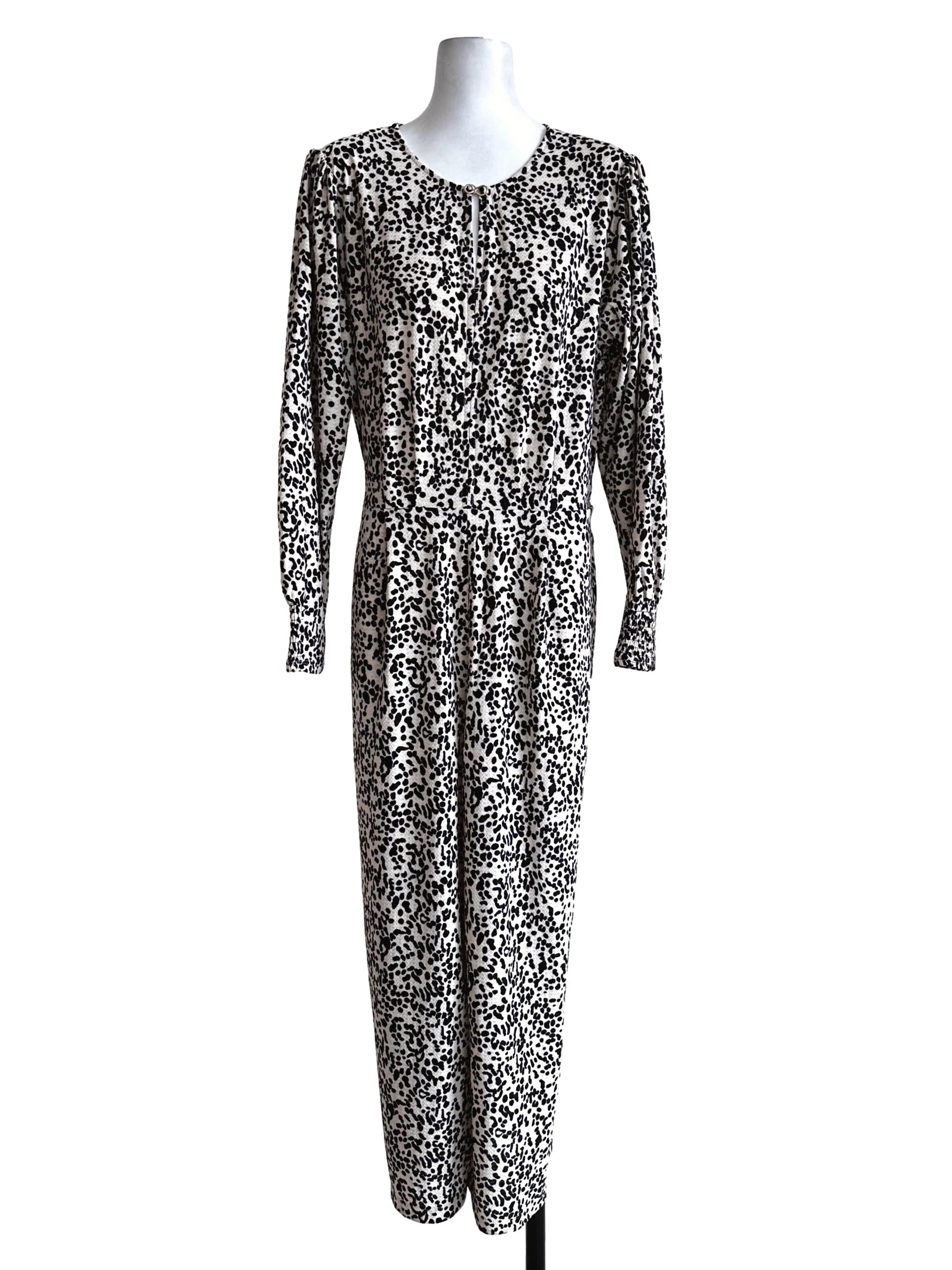 Black Dots Pattern Jumpsuits