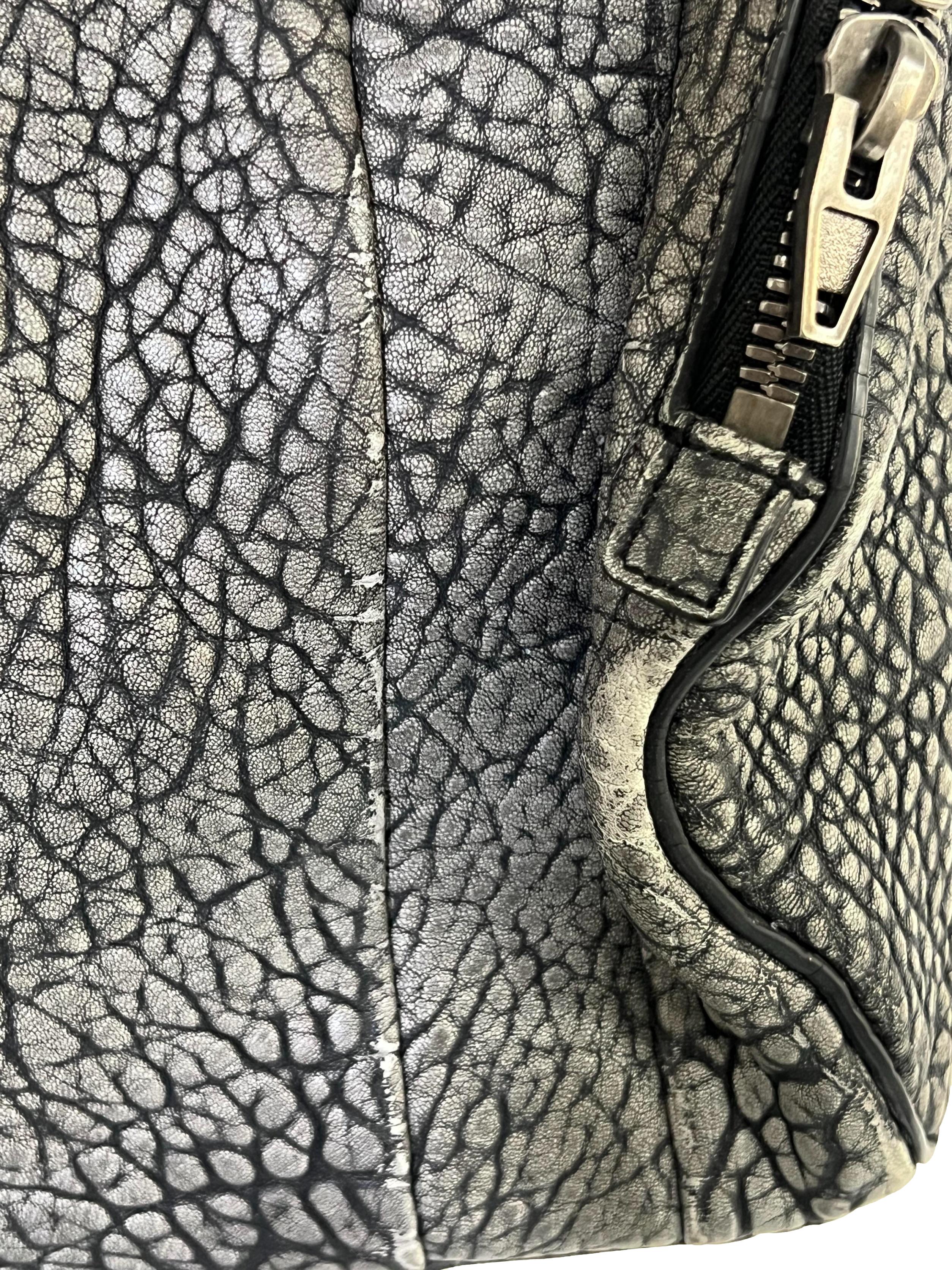 Grey PU Leather Sling Bag