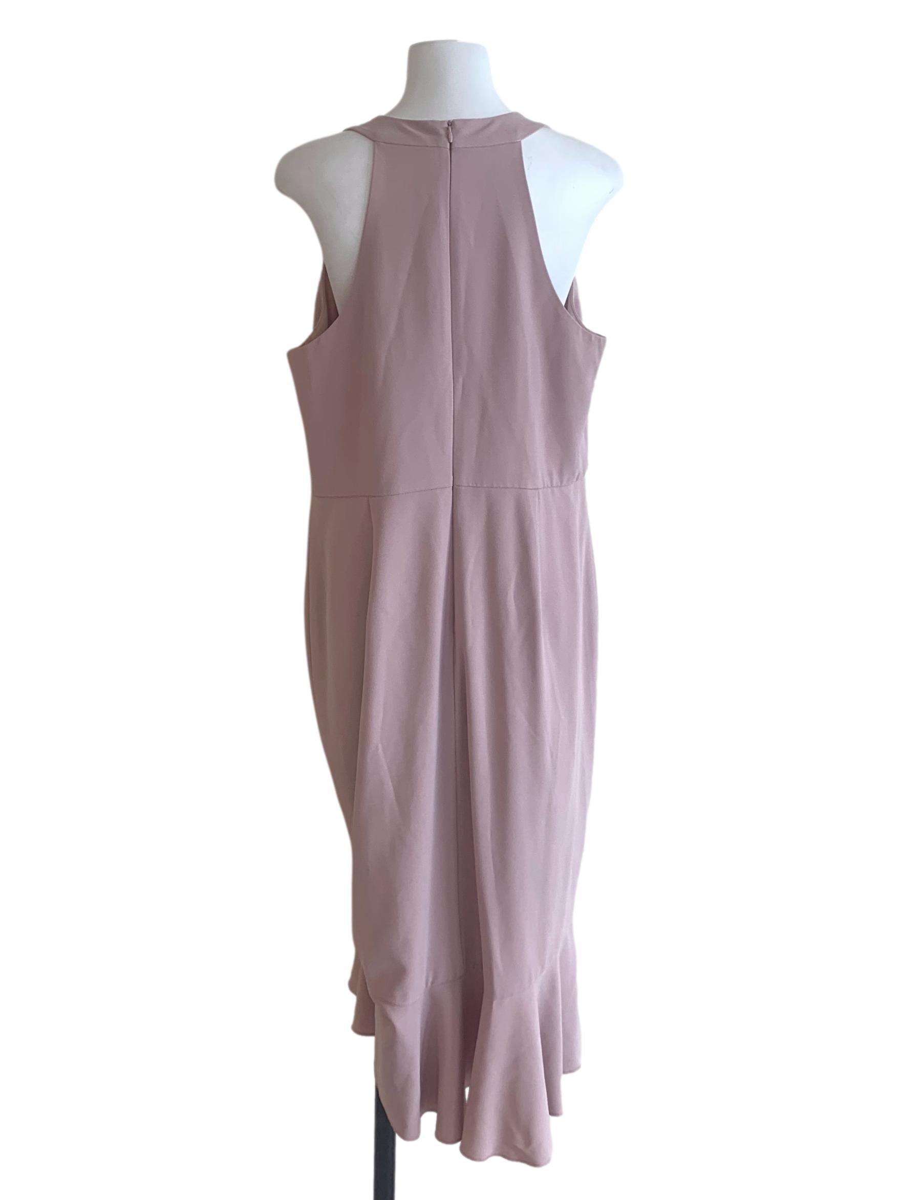 Crepe Pink Sheath Dress LB