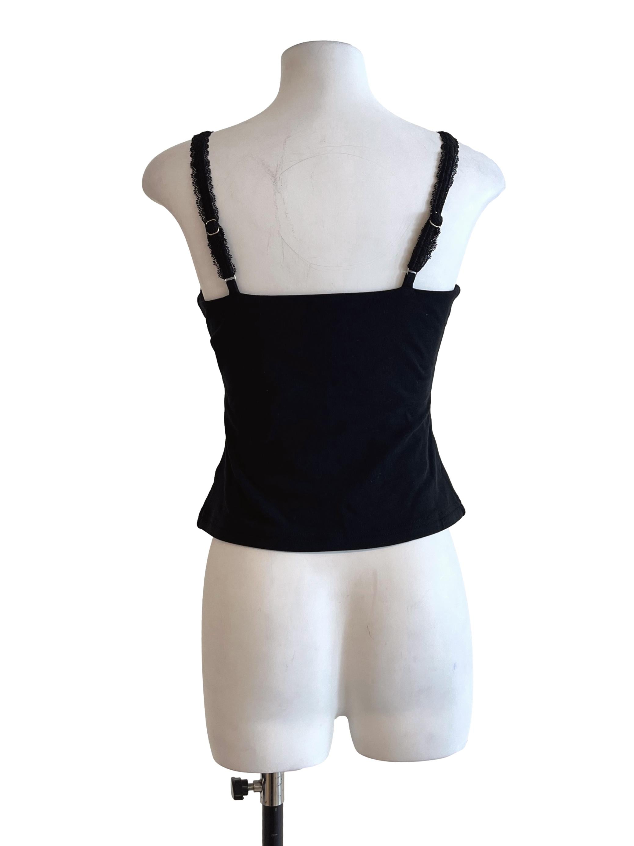 Pitch Black Scoop Sleeveless Top