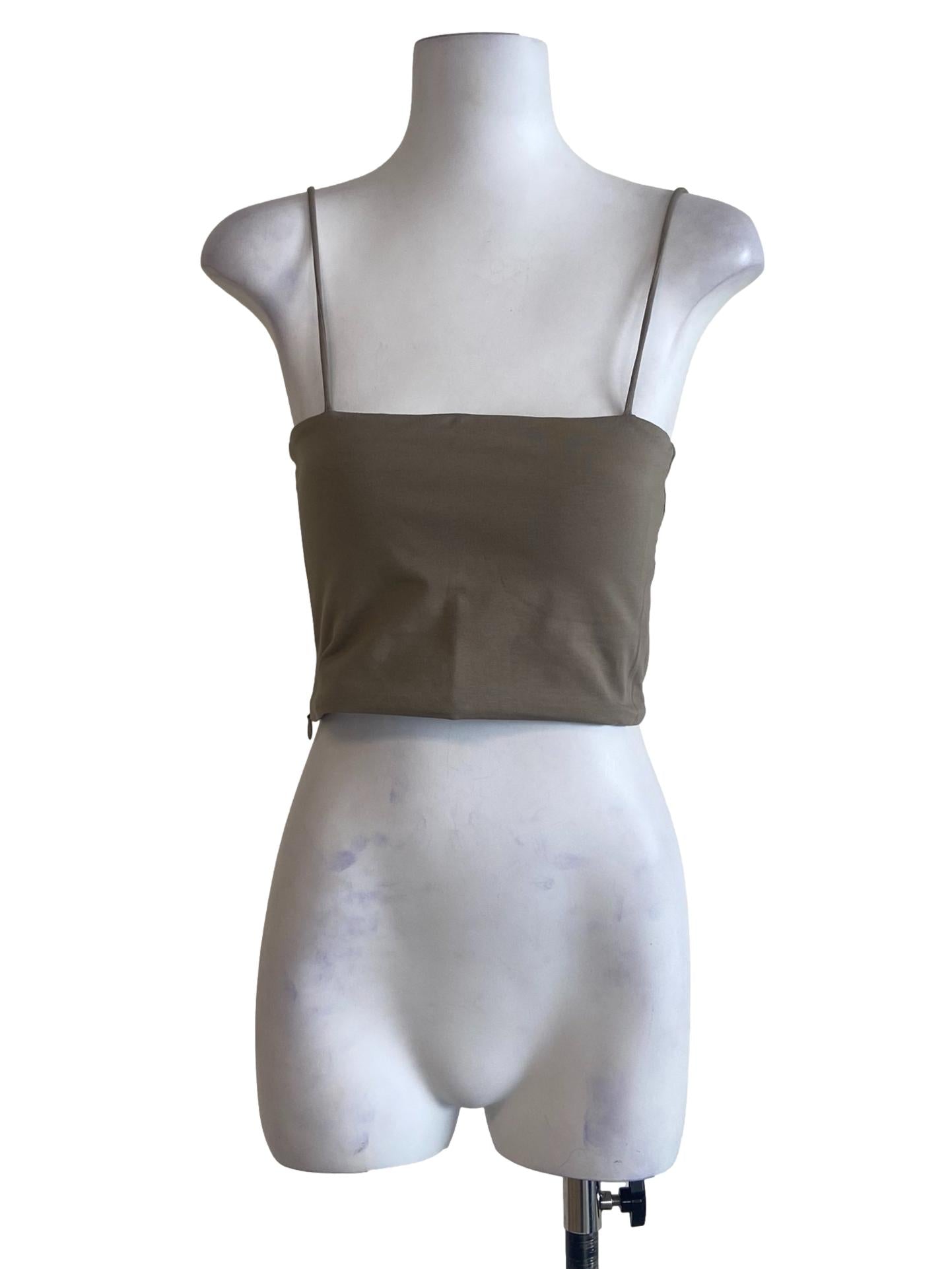 Green Andes Padded Crop Top