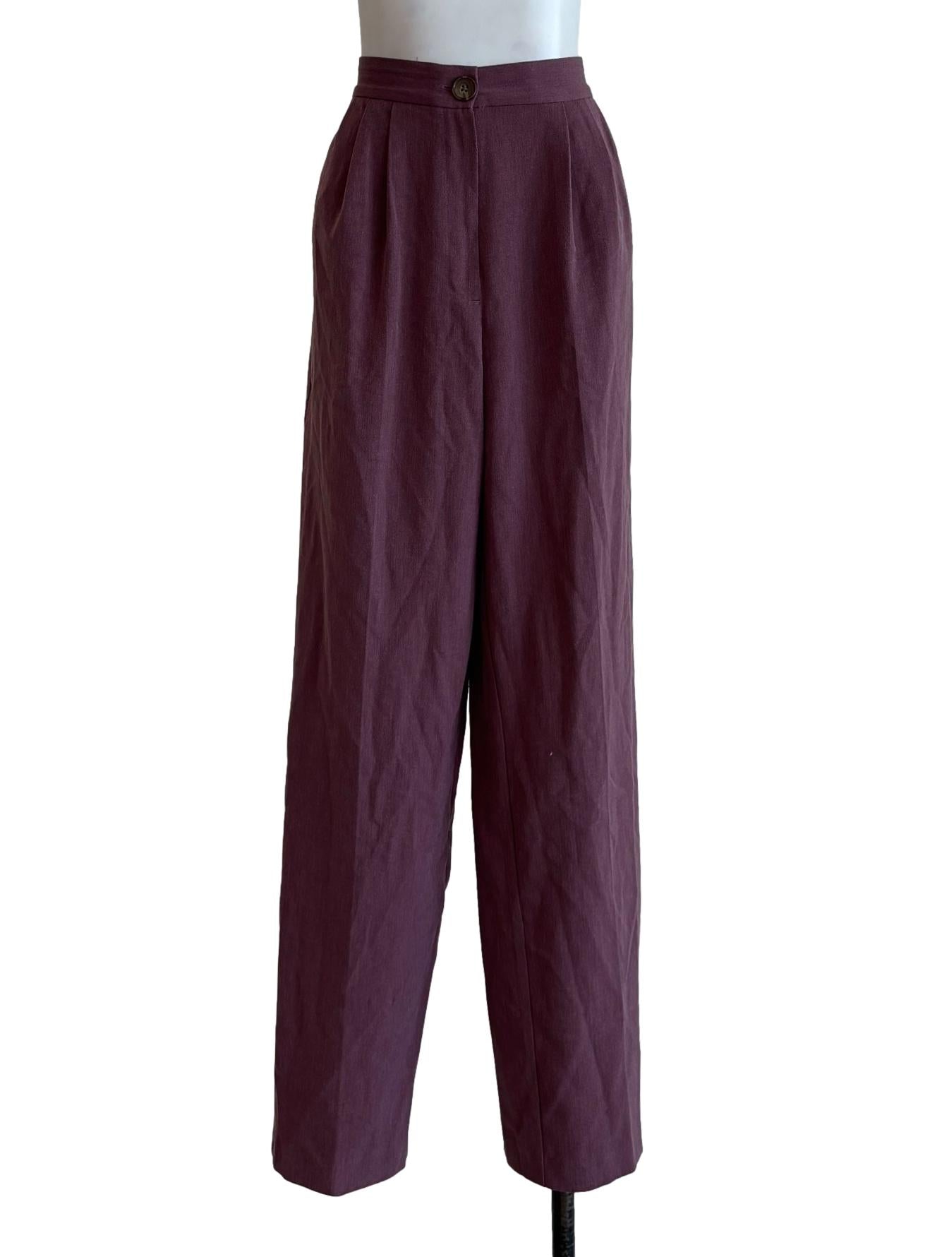 Plum Slim Fit Slacks