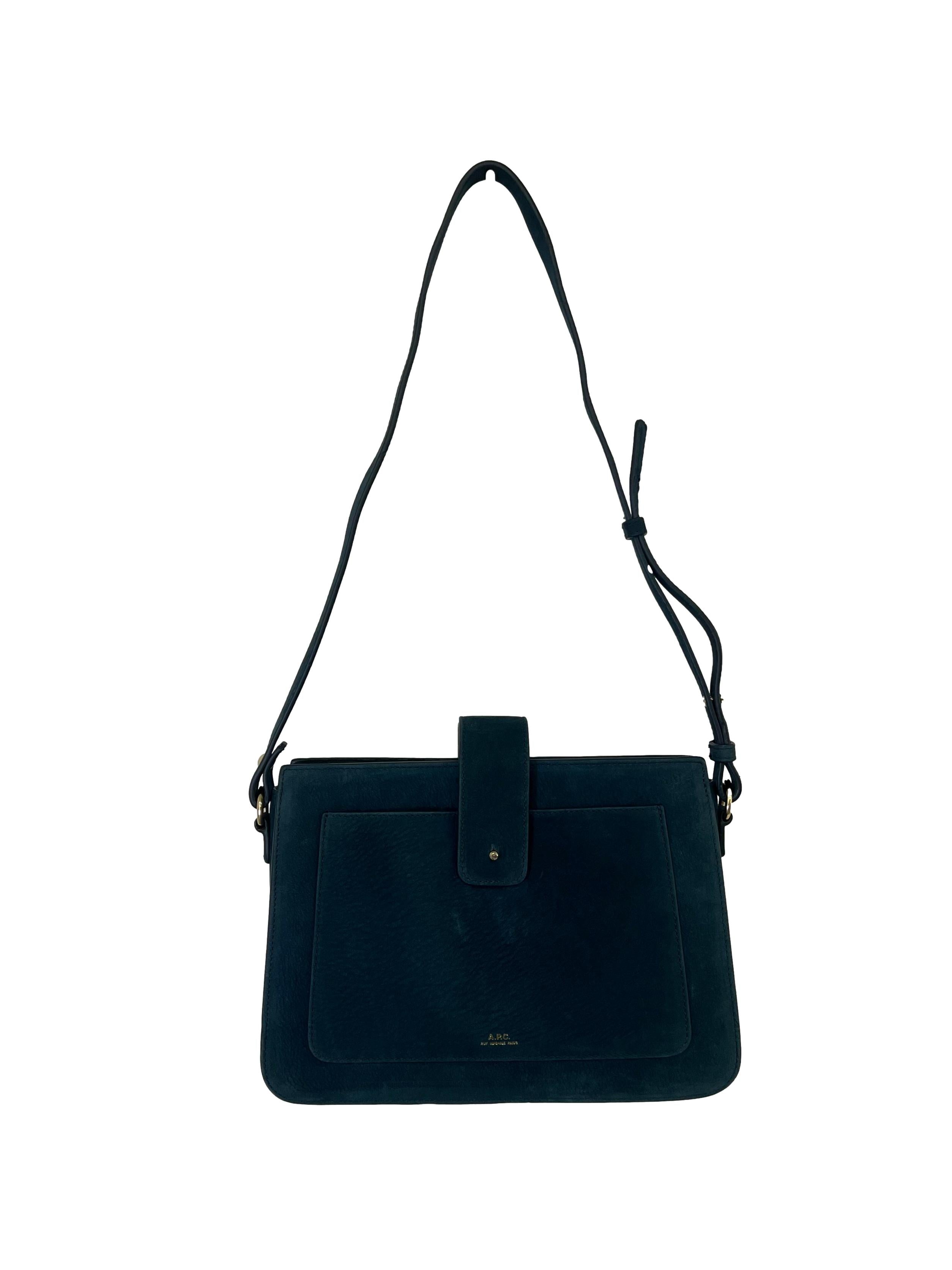Blue Suede Sling Bag