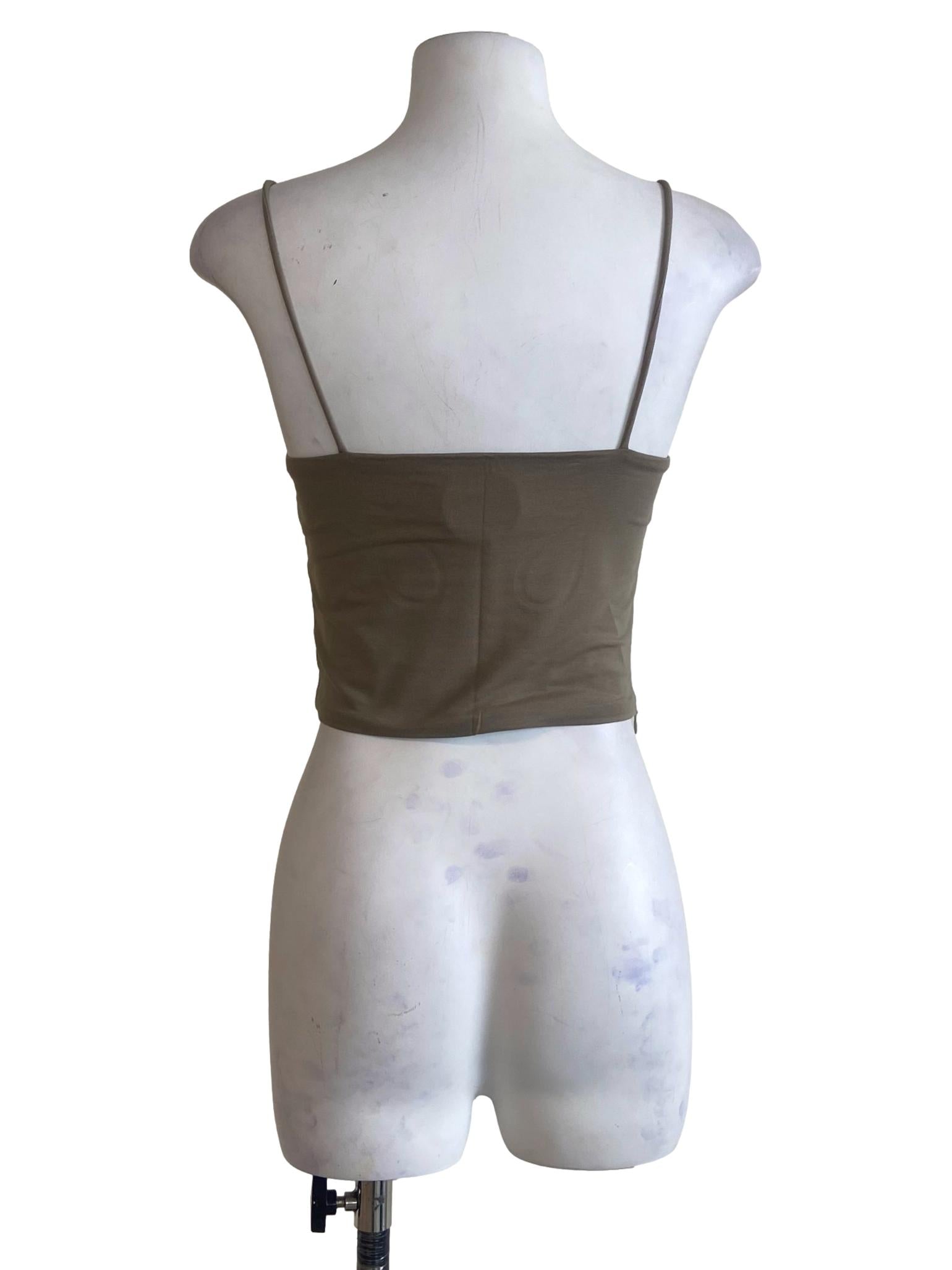 Green Andes Padded Crop Top