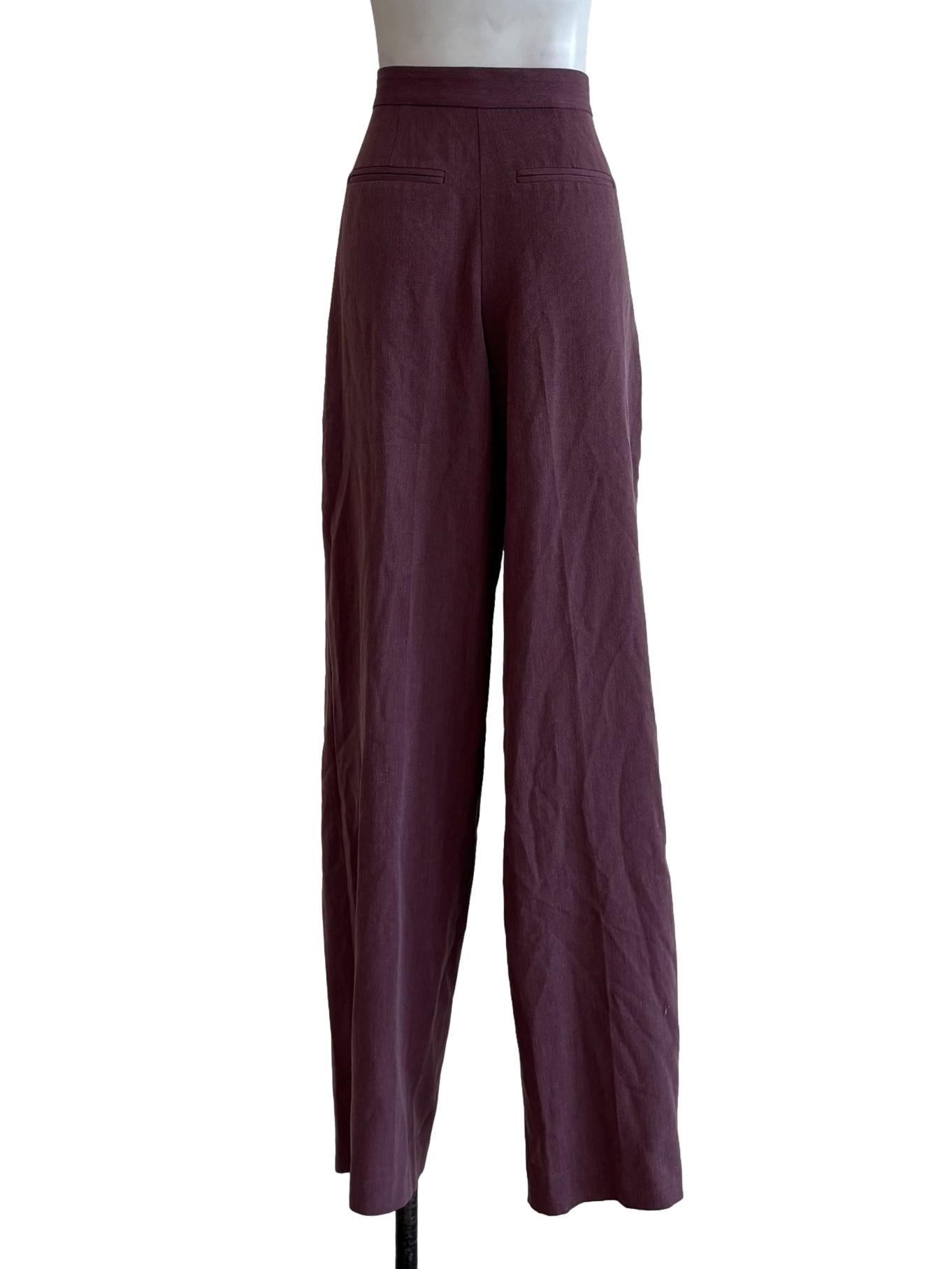 Plum Slim Fit Slacks