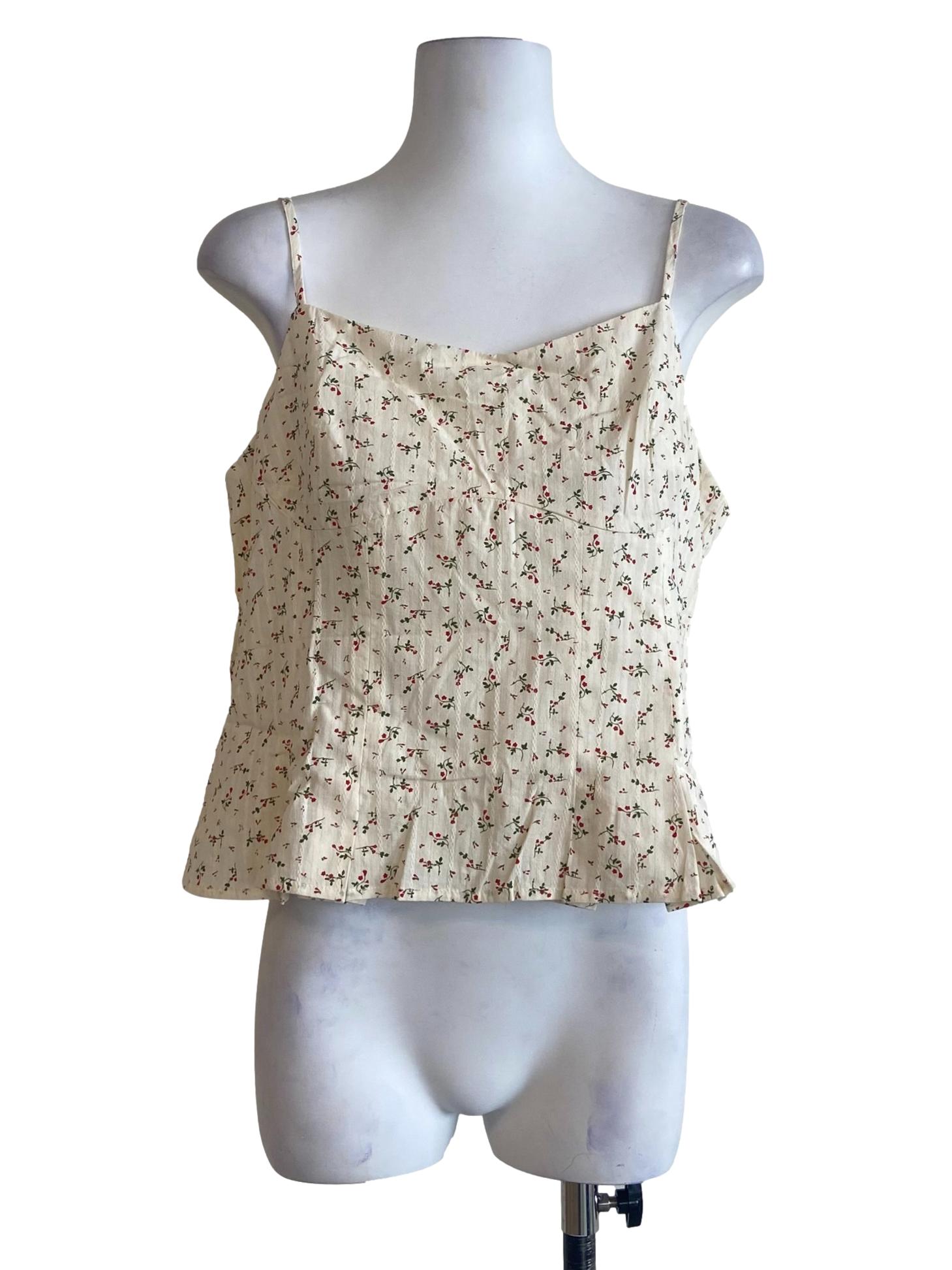 Beige Lelia Pleated Top