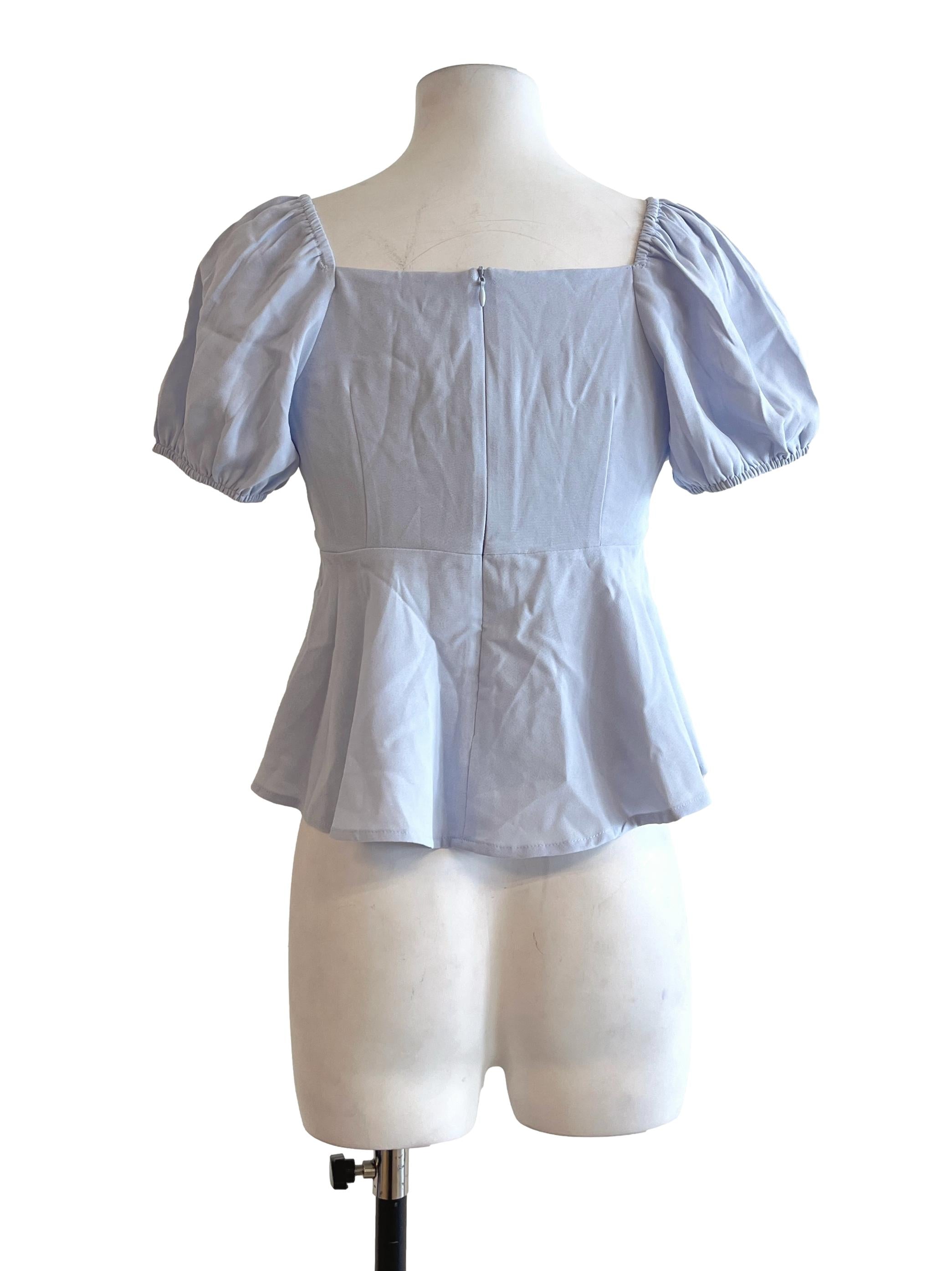 Sky Blue Sweetheart Blouse