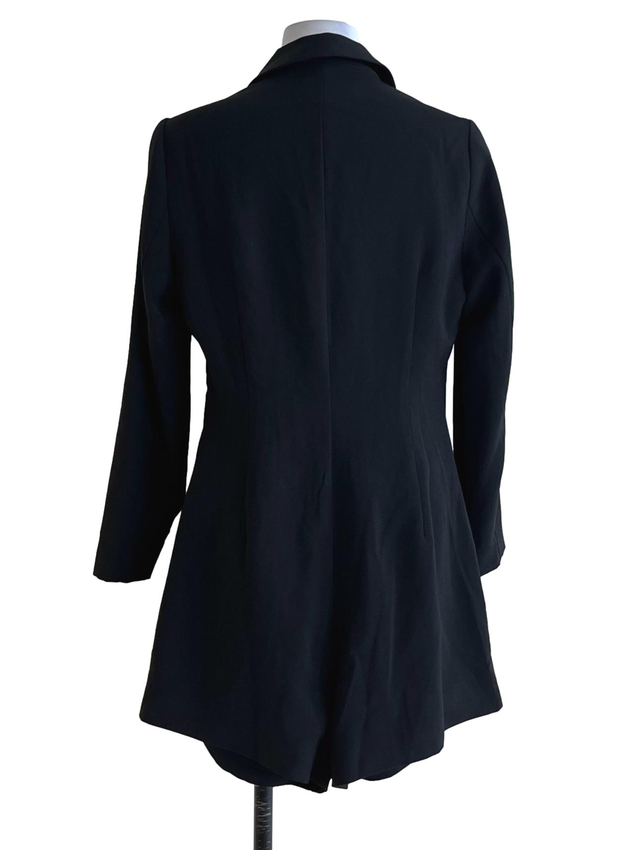 Black Notched Neckline Sheath Dress