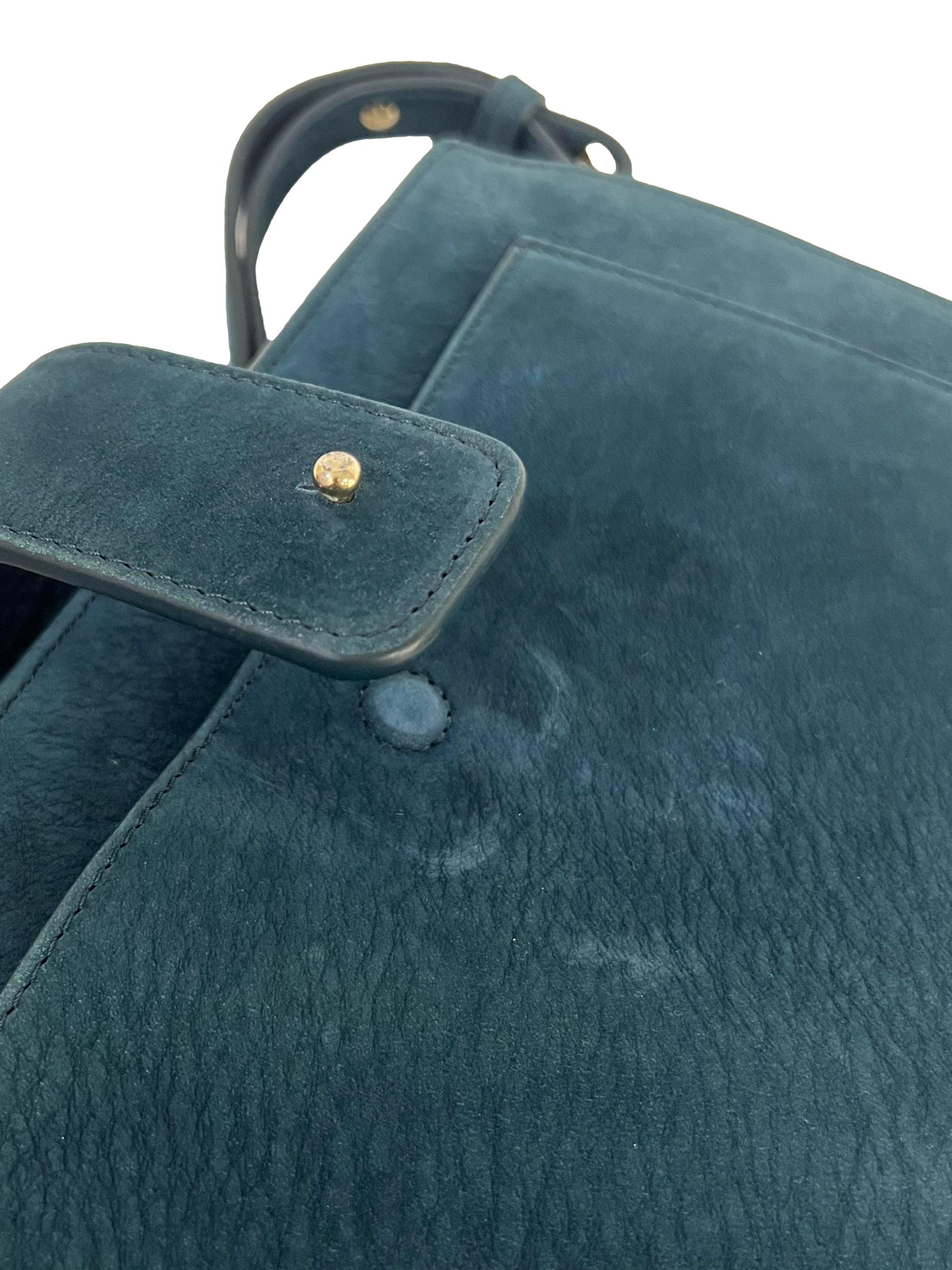 Blue Suede Sling Bag