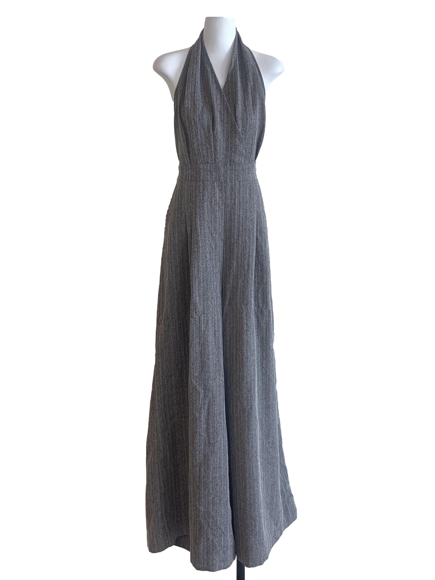 Graphite Grey Halter Neck Jumpsuit