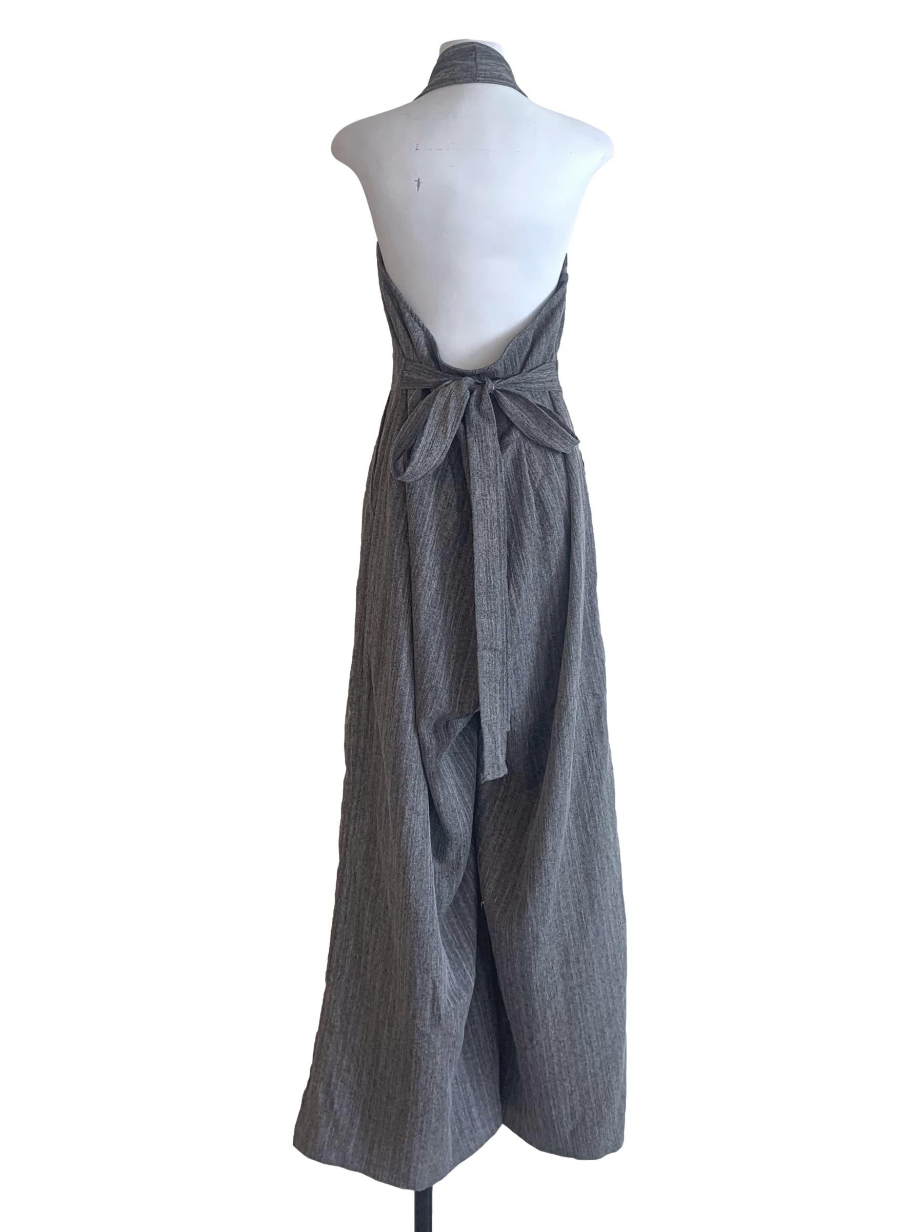 Graphite Grey Halter Neck Jumpsuit