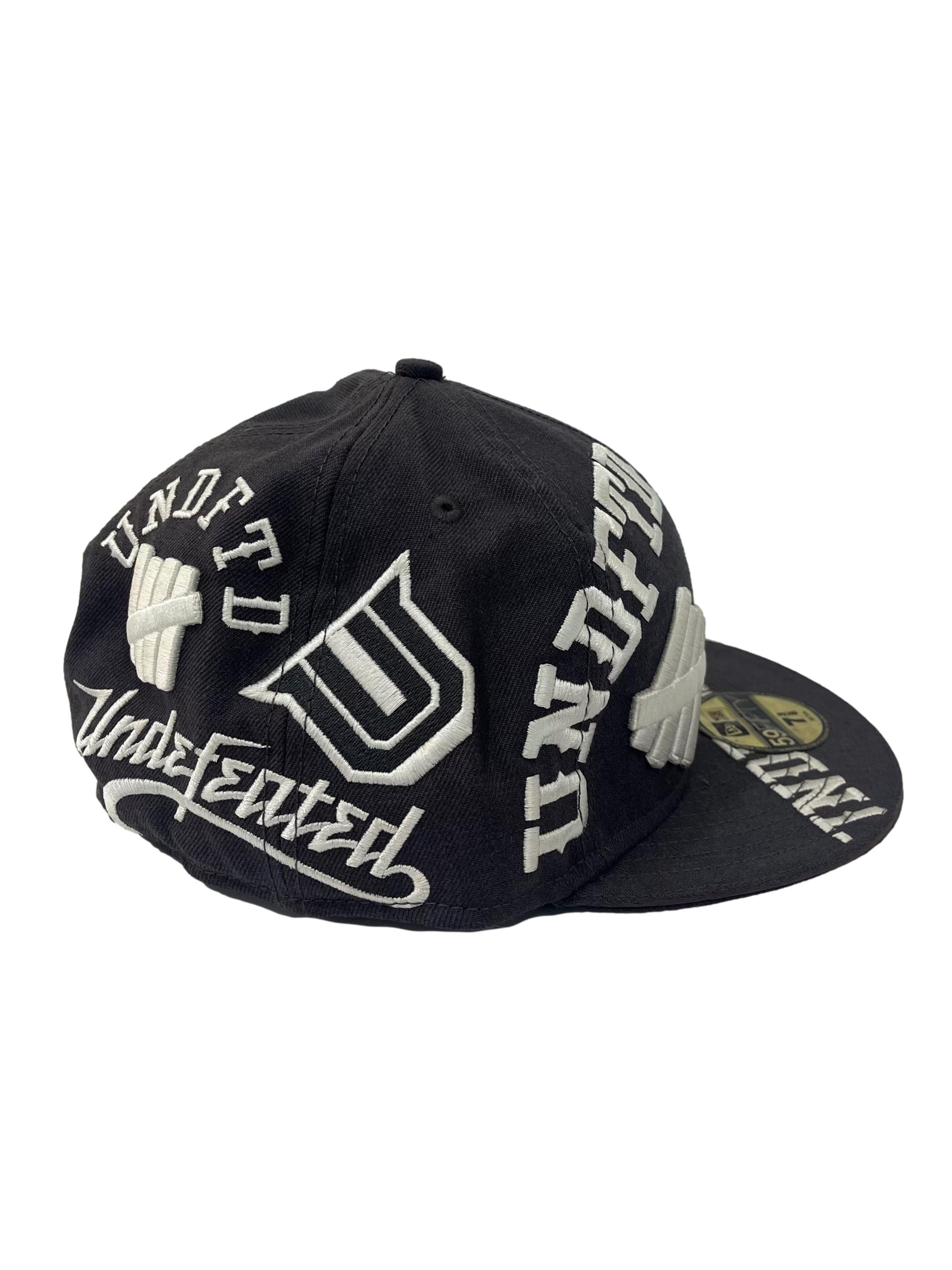 Dark Grey With White Embroidery All Over Snapback Cap