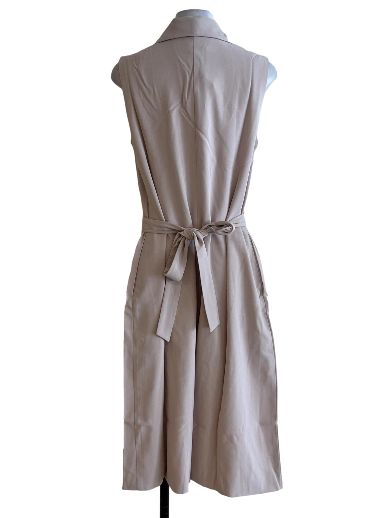 Crepe Pink Notched Neckline Sheath Dress