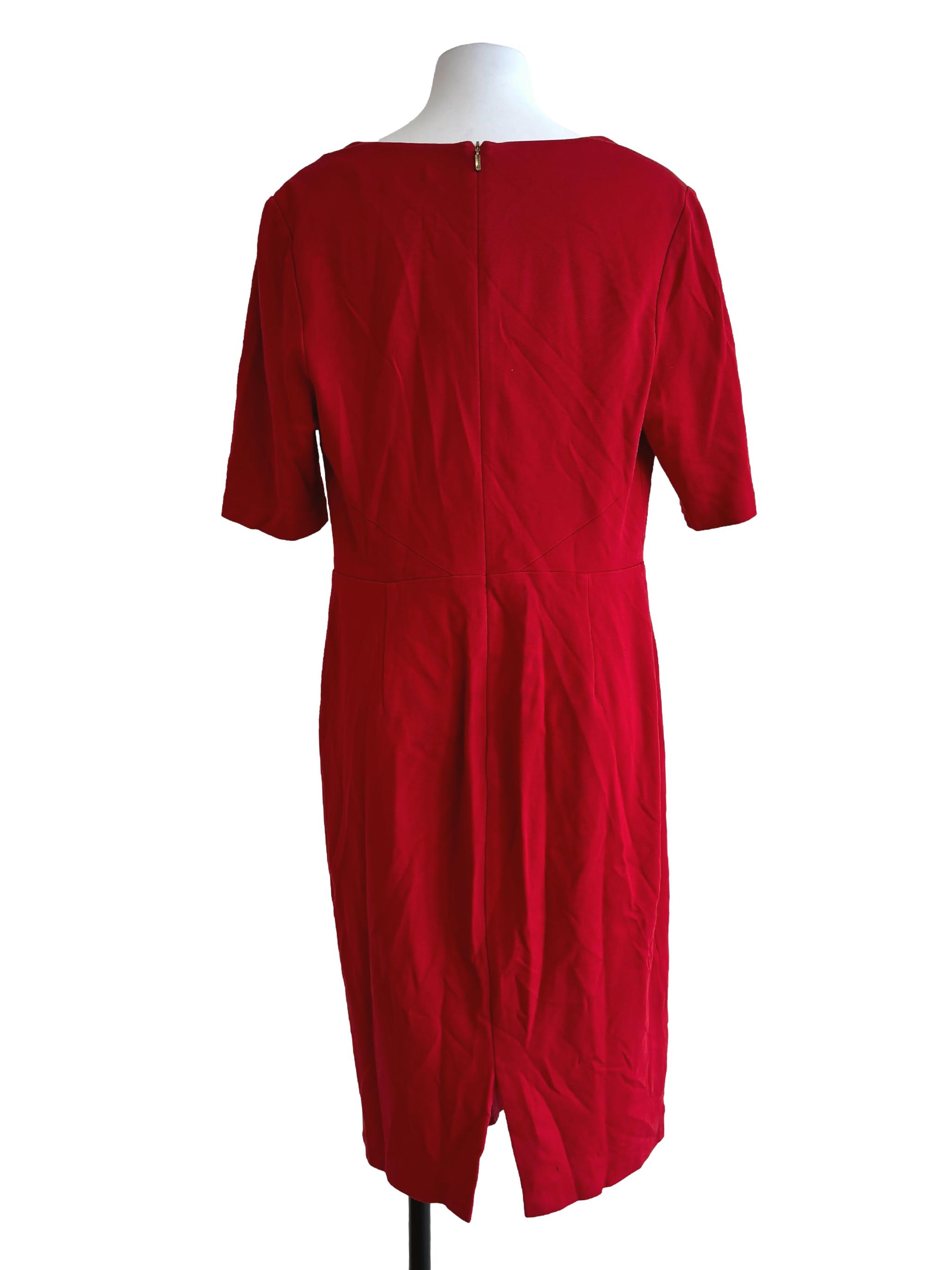 Candy Red Short Sleeve Sheath Dress