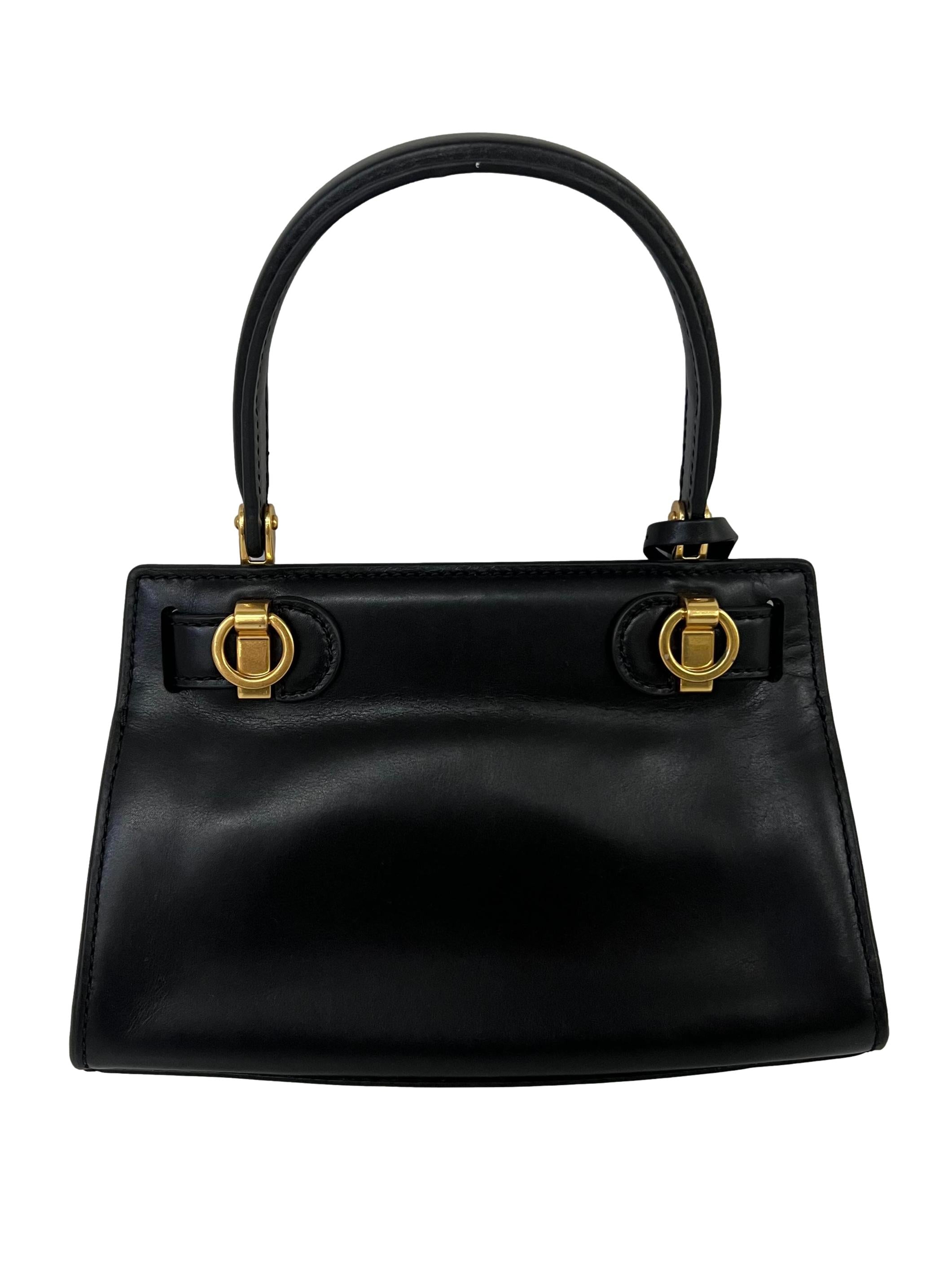Black Leather Mini Bag