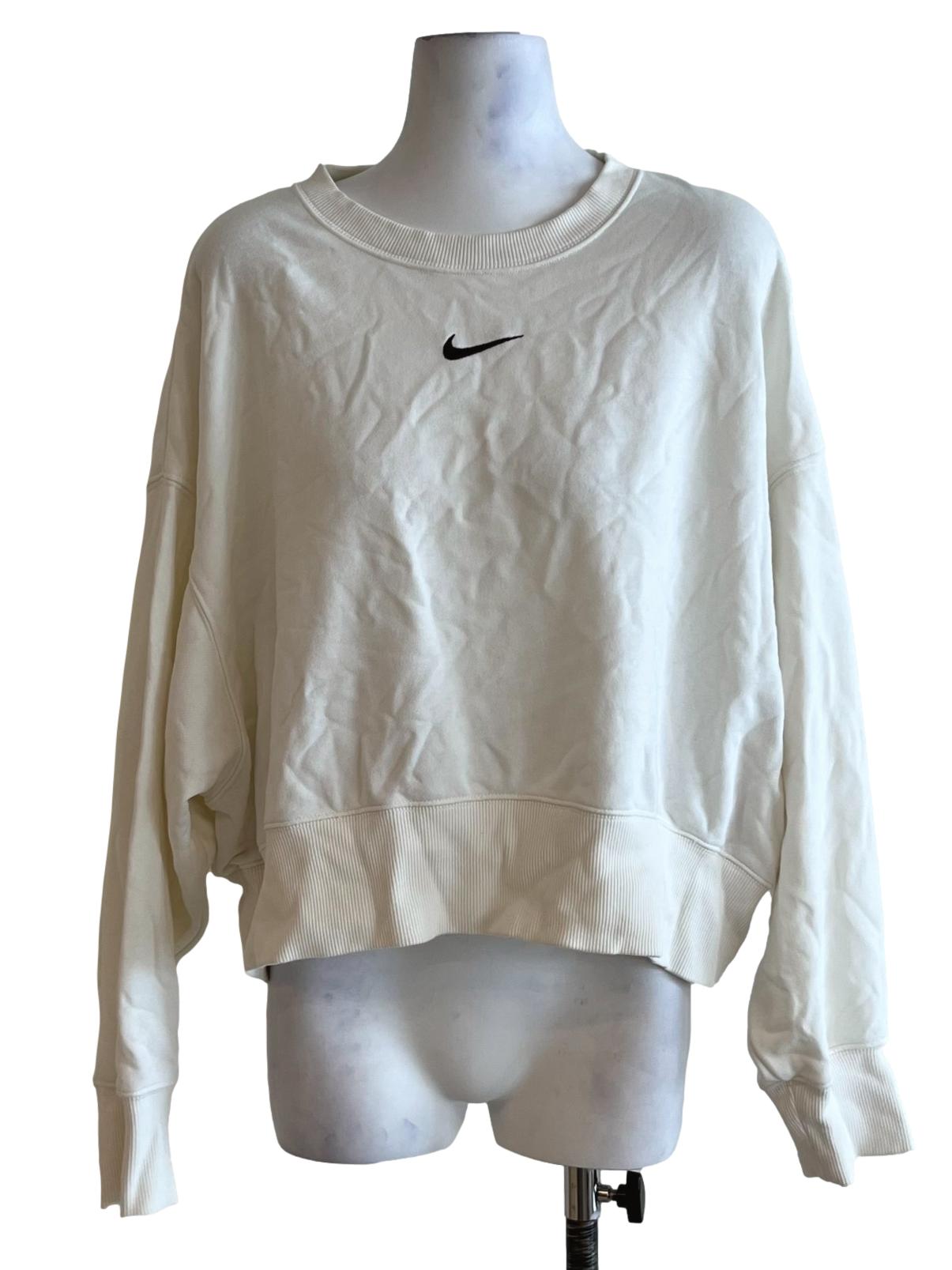 White Jewel Neckline Sweatshirt