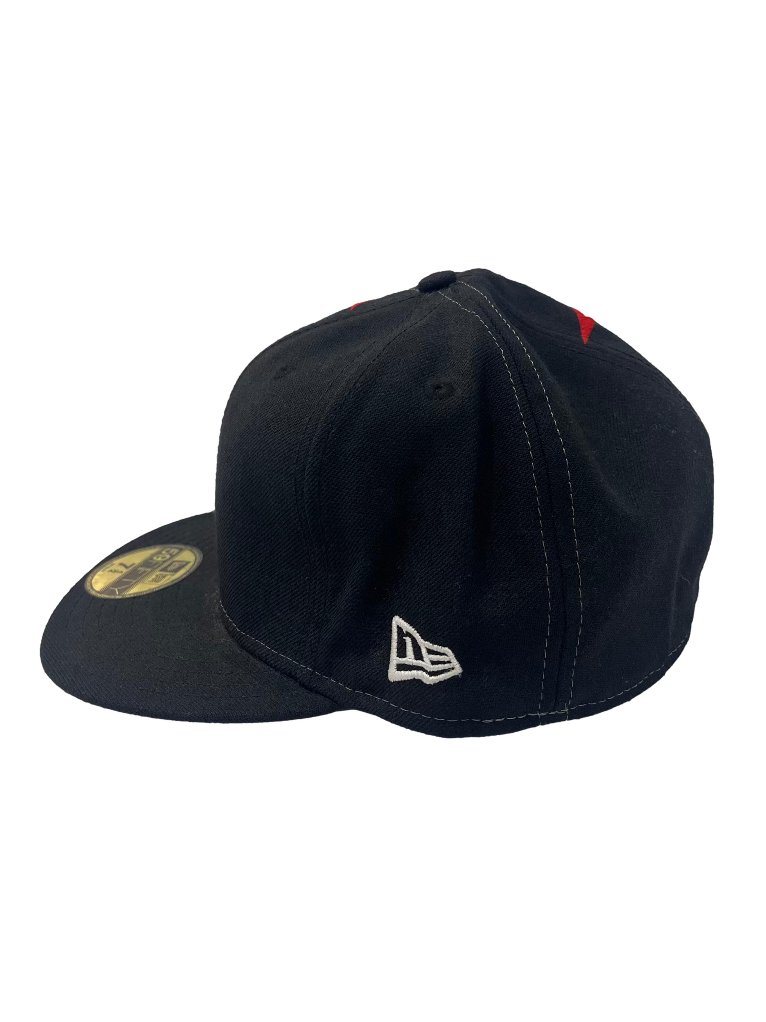 Black With Bomb Graphic Embroidery Snapback Cap