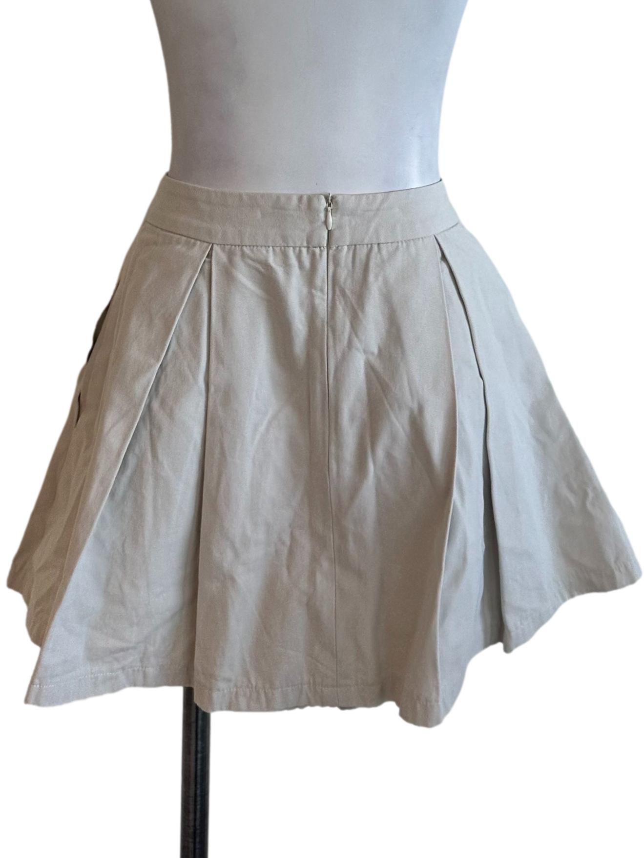 Ash Beige Box Pleated Skorts