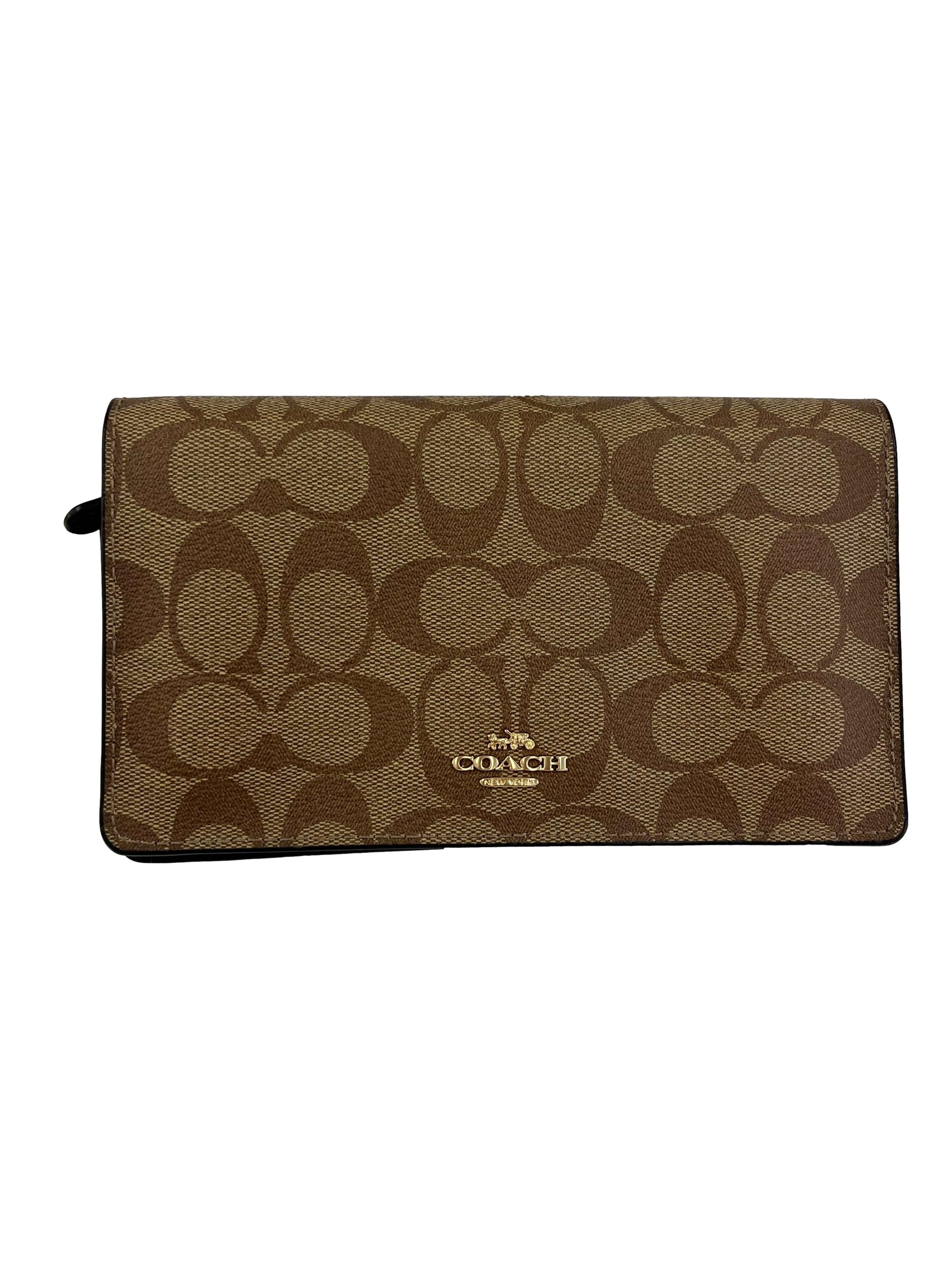 Brown Leather Anna Foldover Clutch Crossbody and Card Case CSN