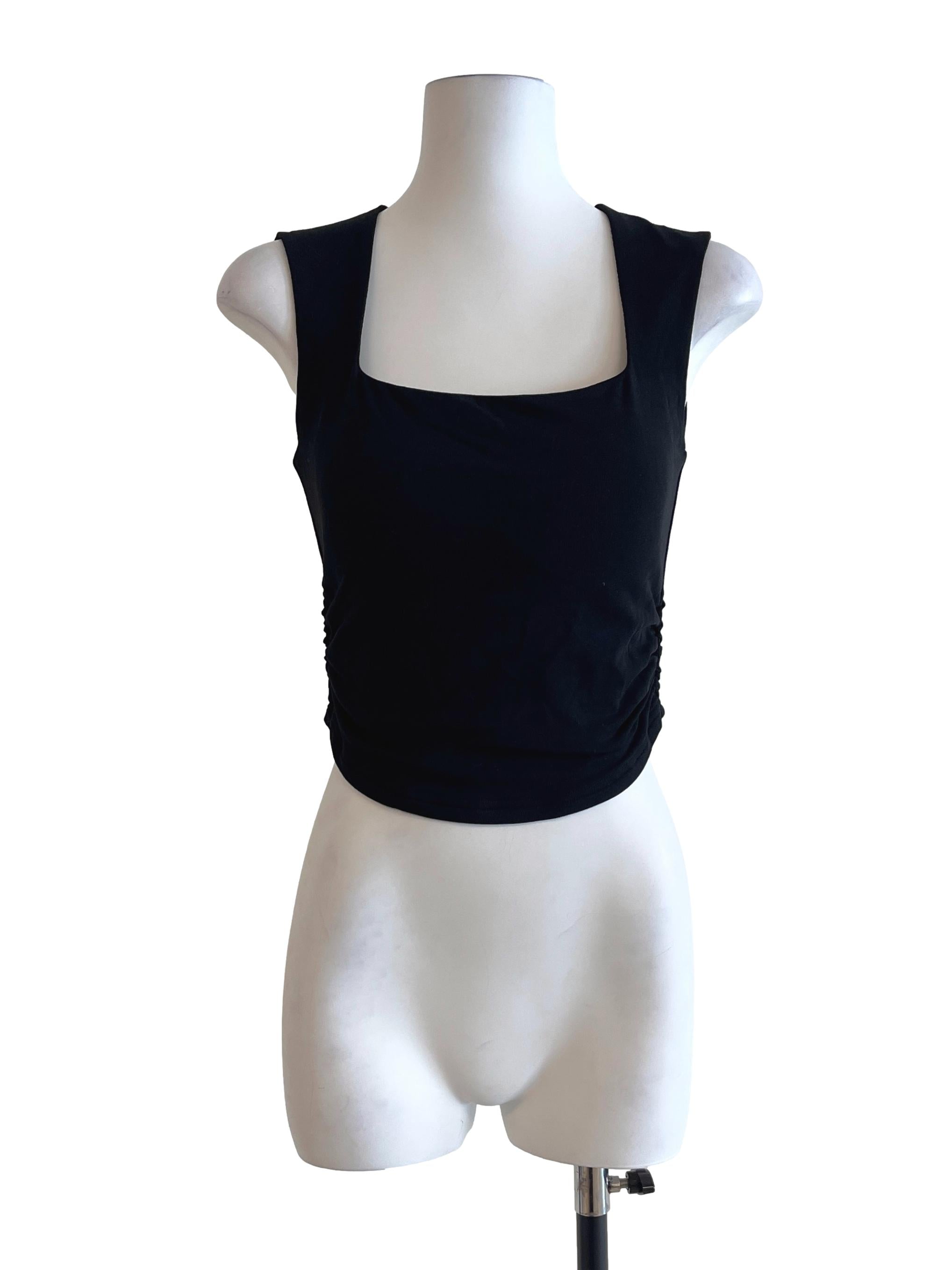 Pitch Black Queen Anne Top