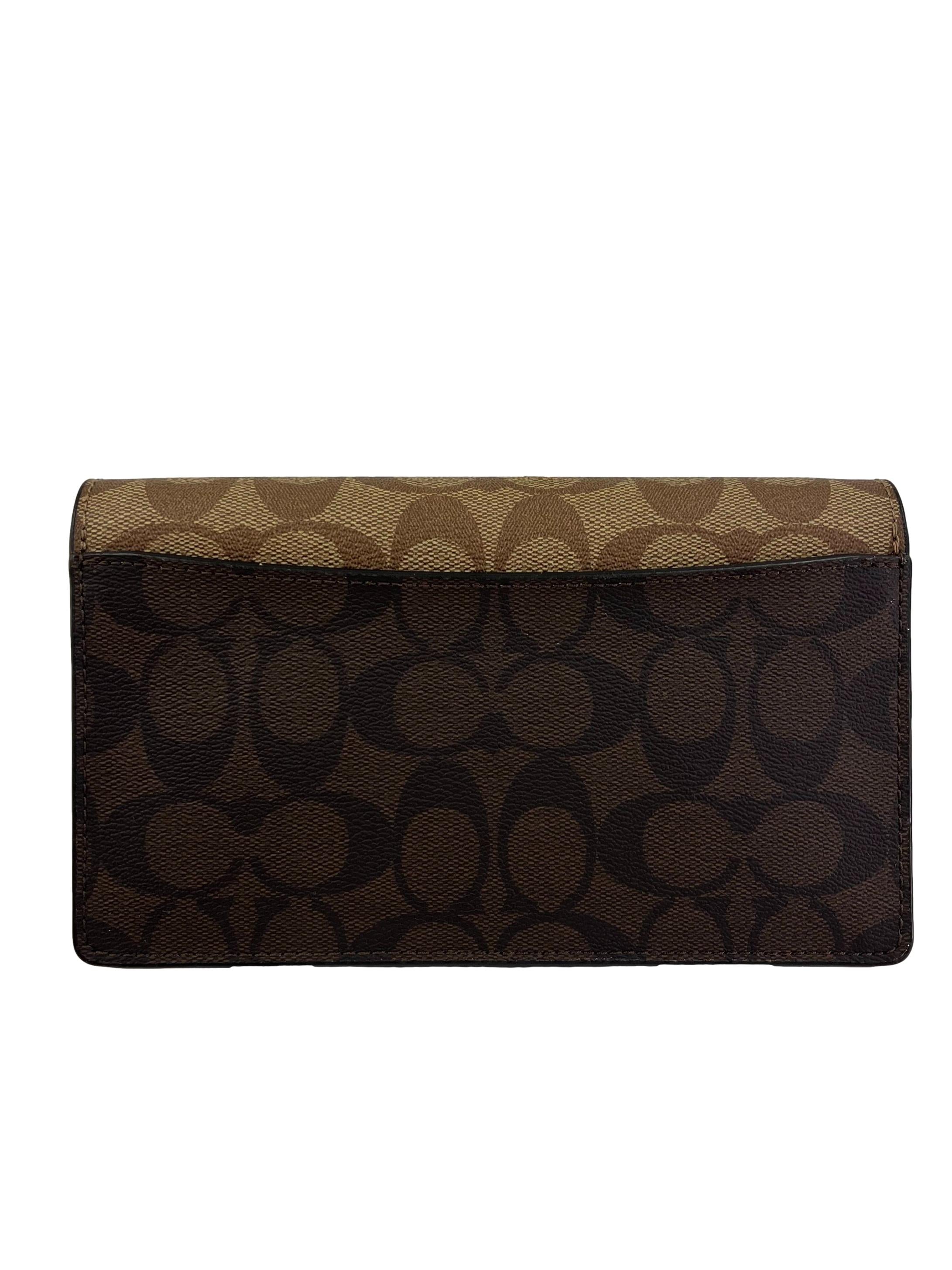Brown Leather Anna Foldover Clutch Crossbody and Card Case CSN