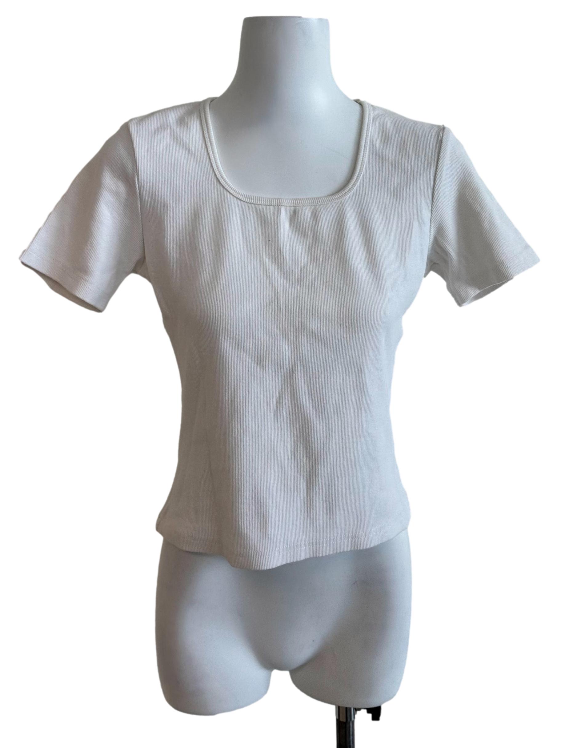 Salt White Square Neck Knit Top