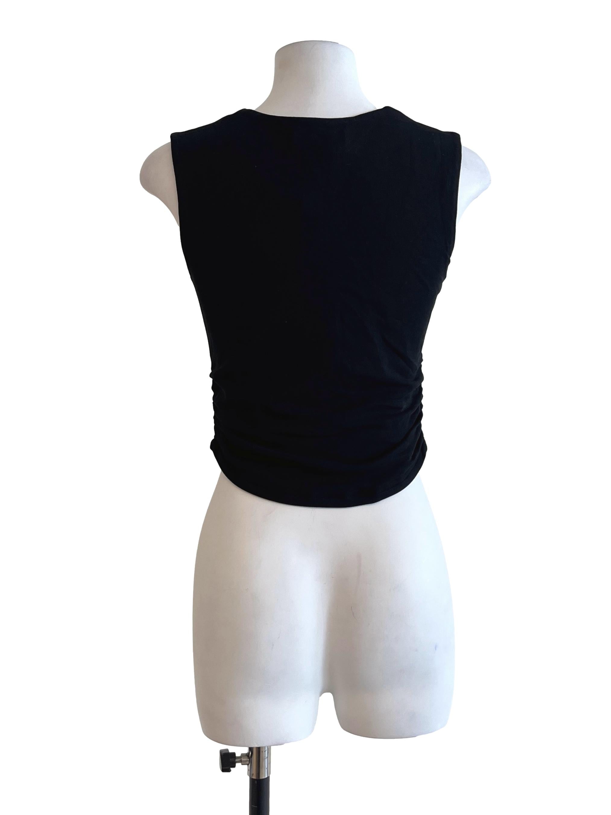 Pitch Black Queen Anne Top