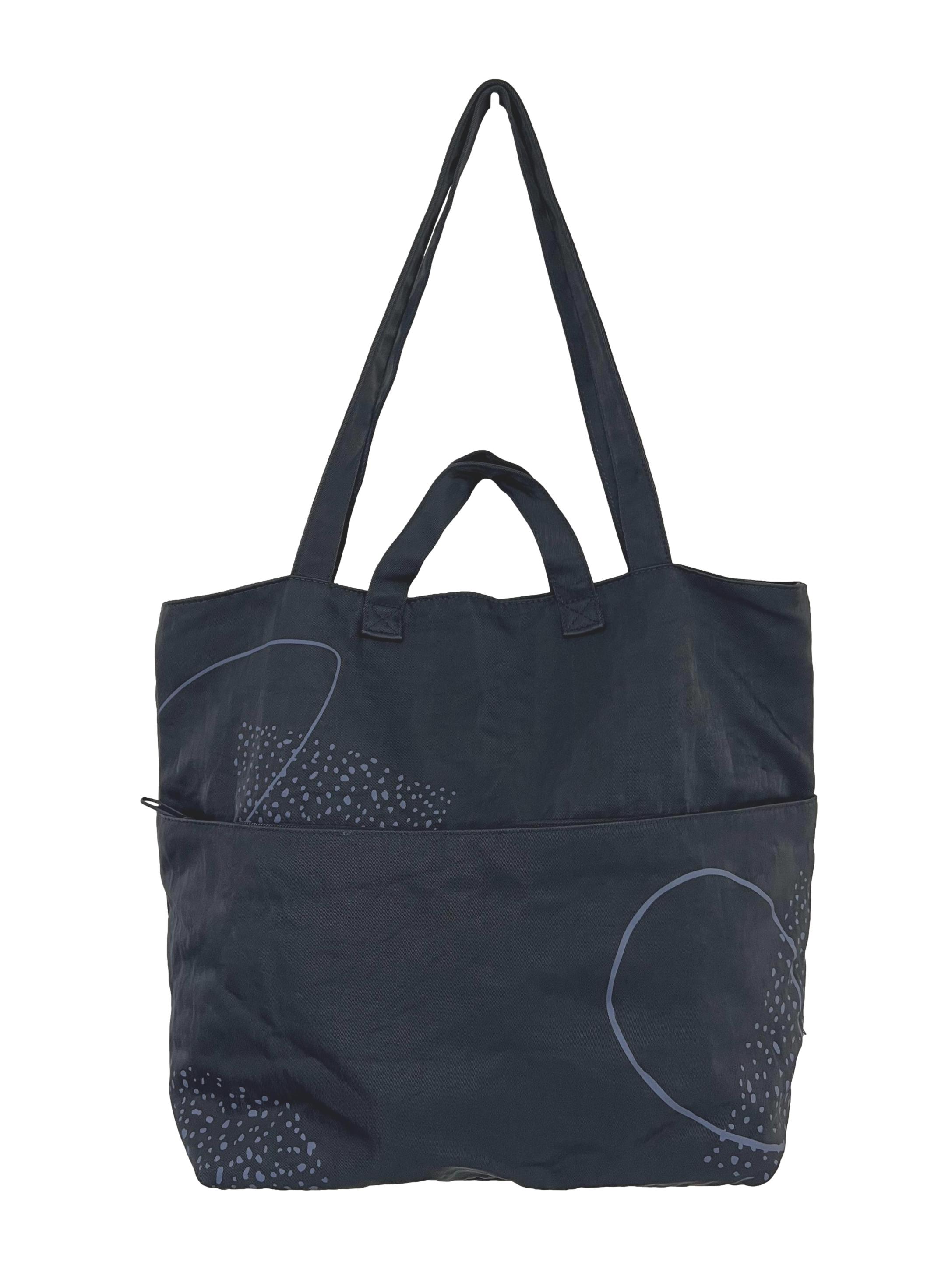 Navy Fabric Tote Bag
