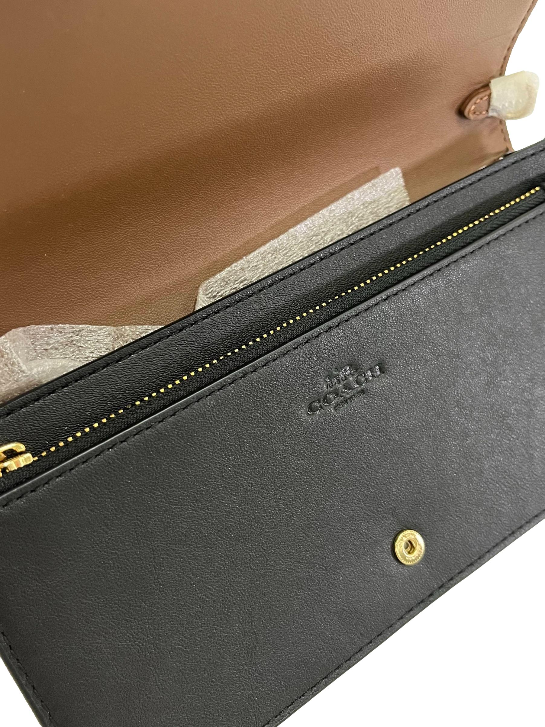 Brown Leather Anna Foldover Clutch Crossbody and Card Case CSN