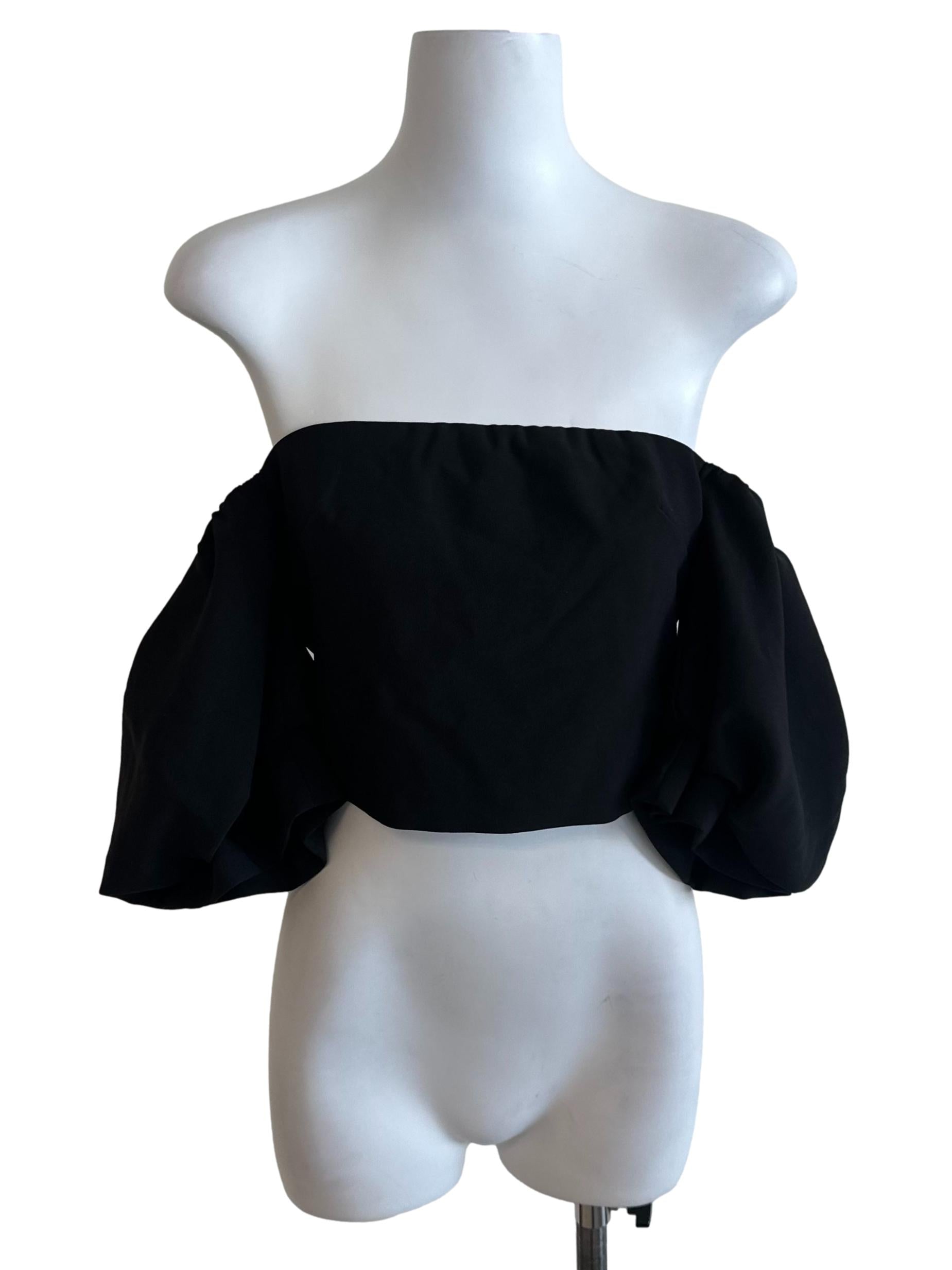 Rich Black Off Shoulder Top