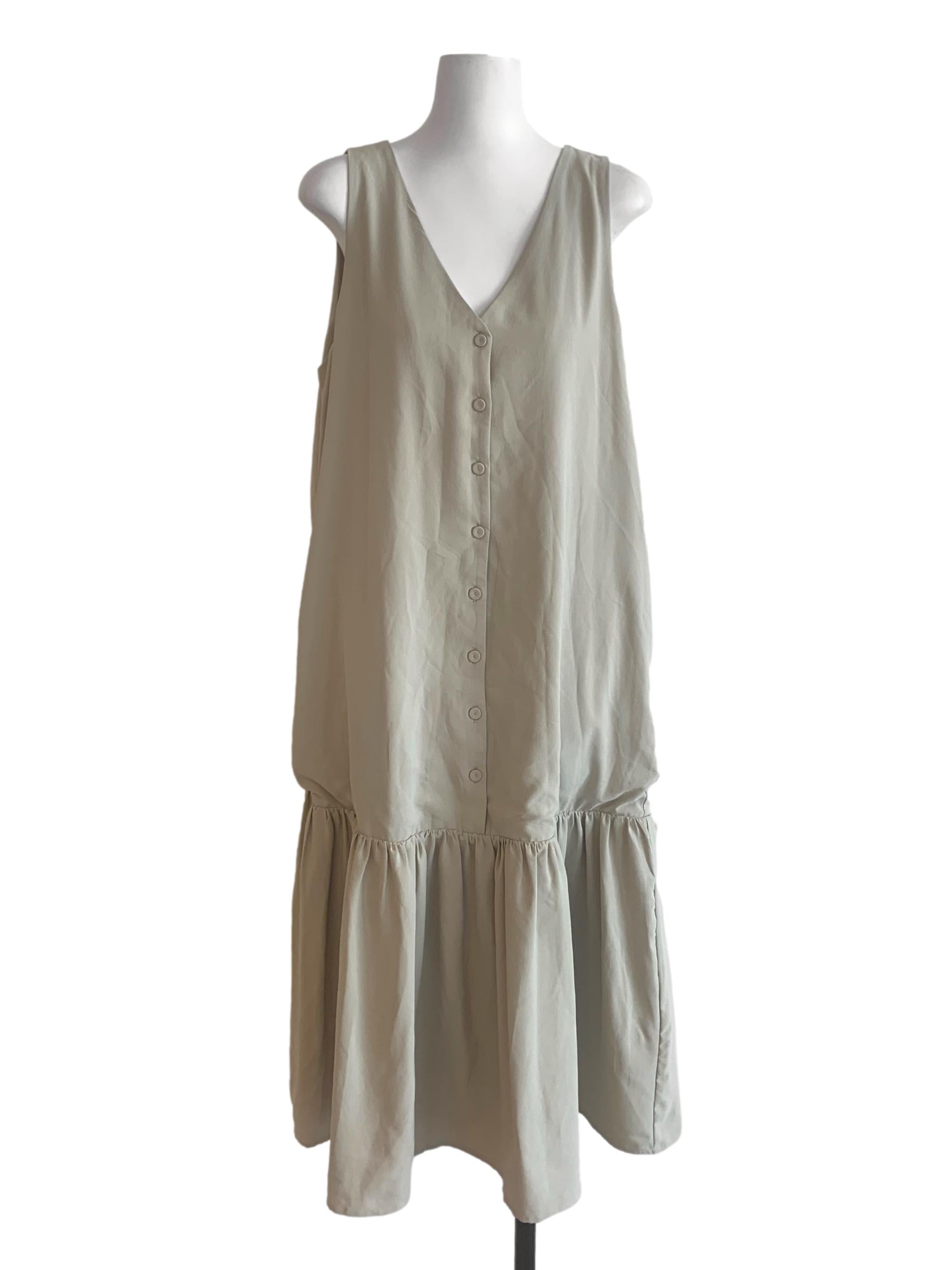 Sage Green Drop Waist Dress TCL