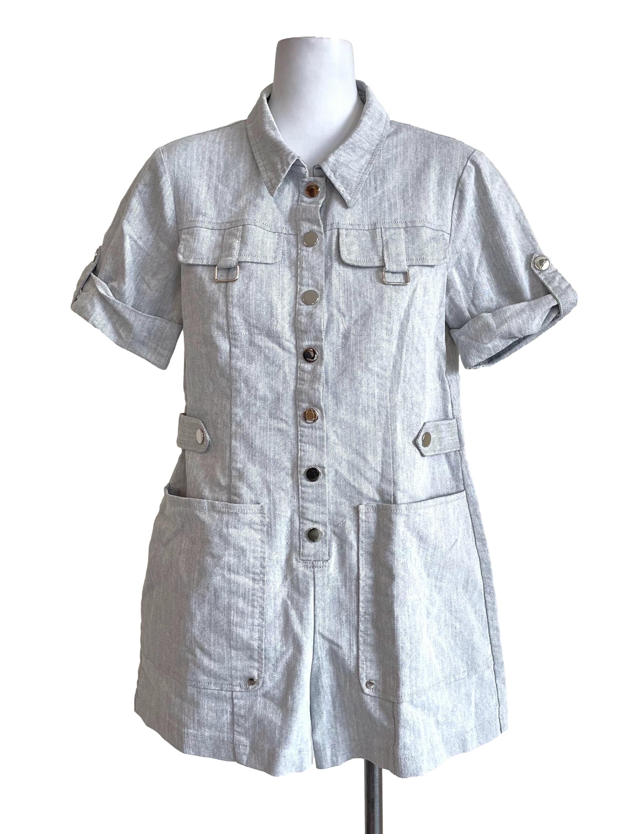 Light Grey Safari Romper