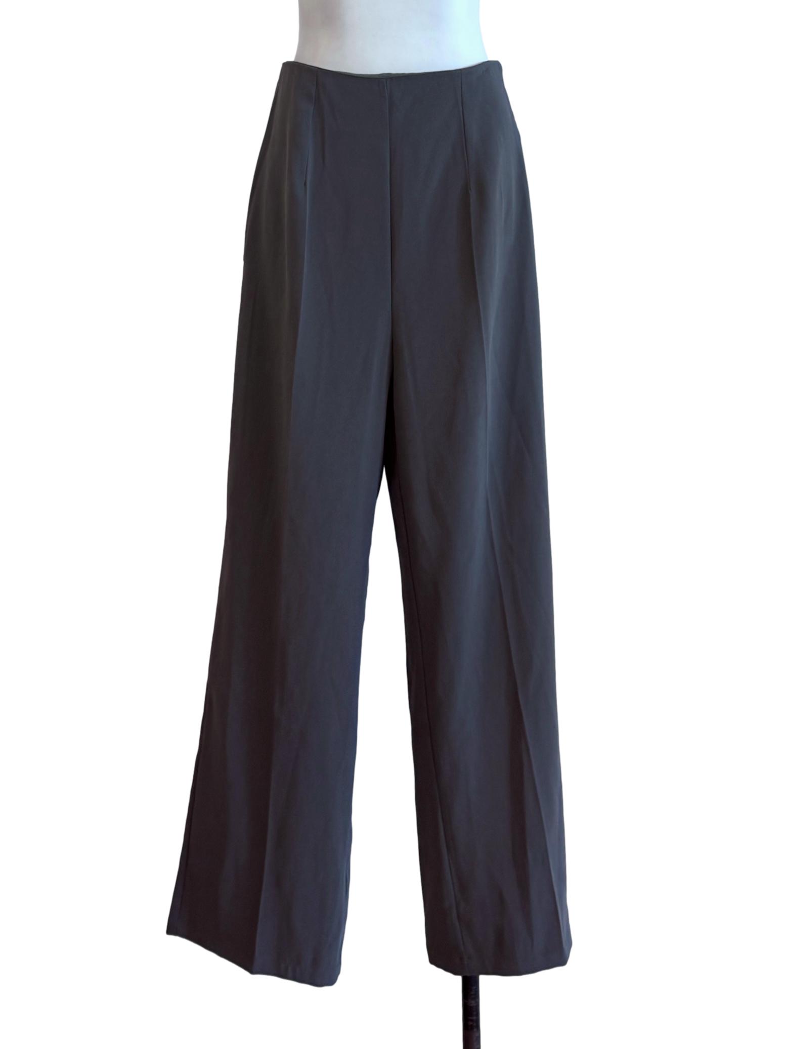 Ash Grey Wide Leg Pants