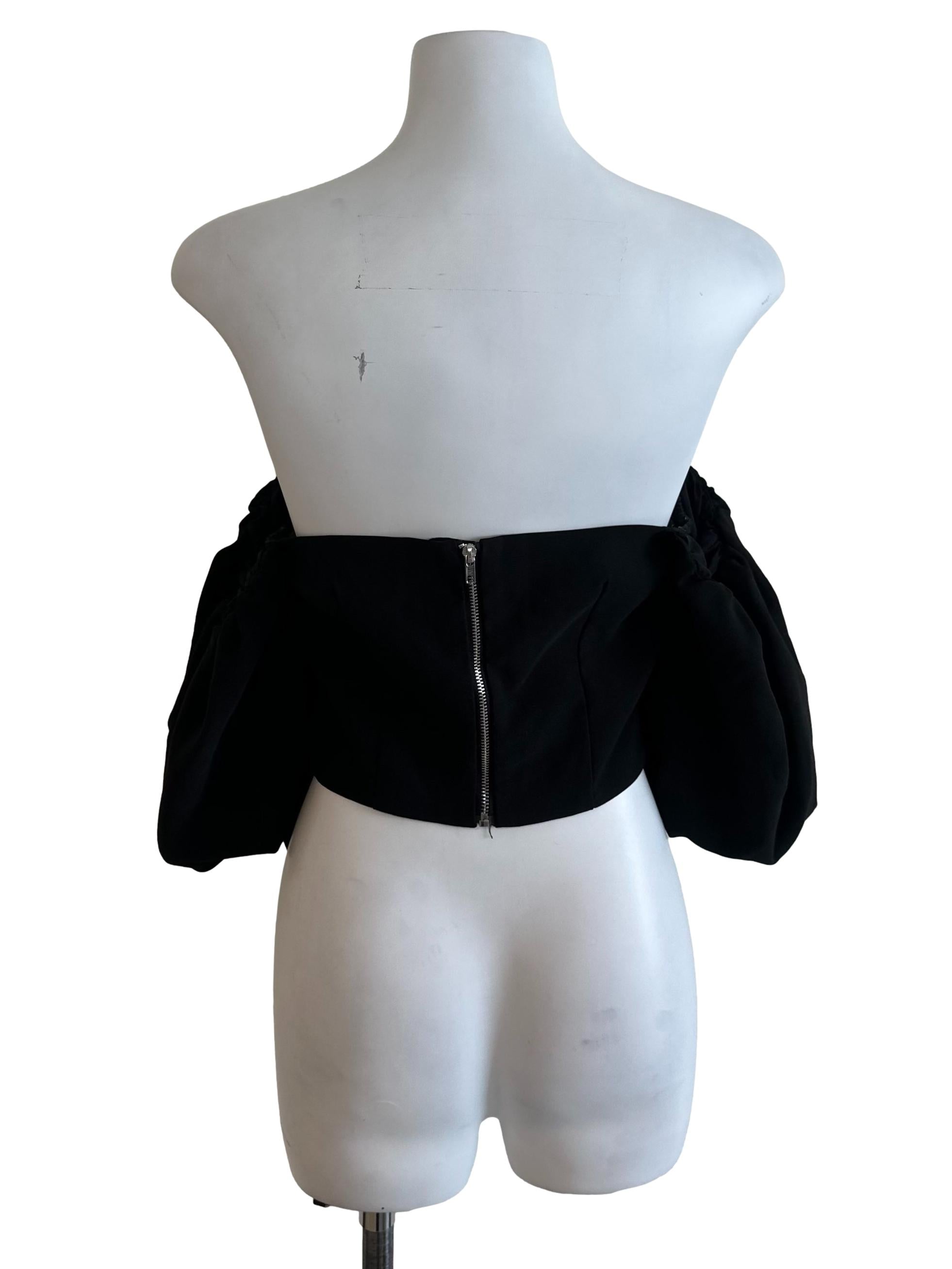 Rich Black Off Shoulder Top