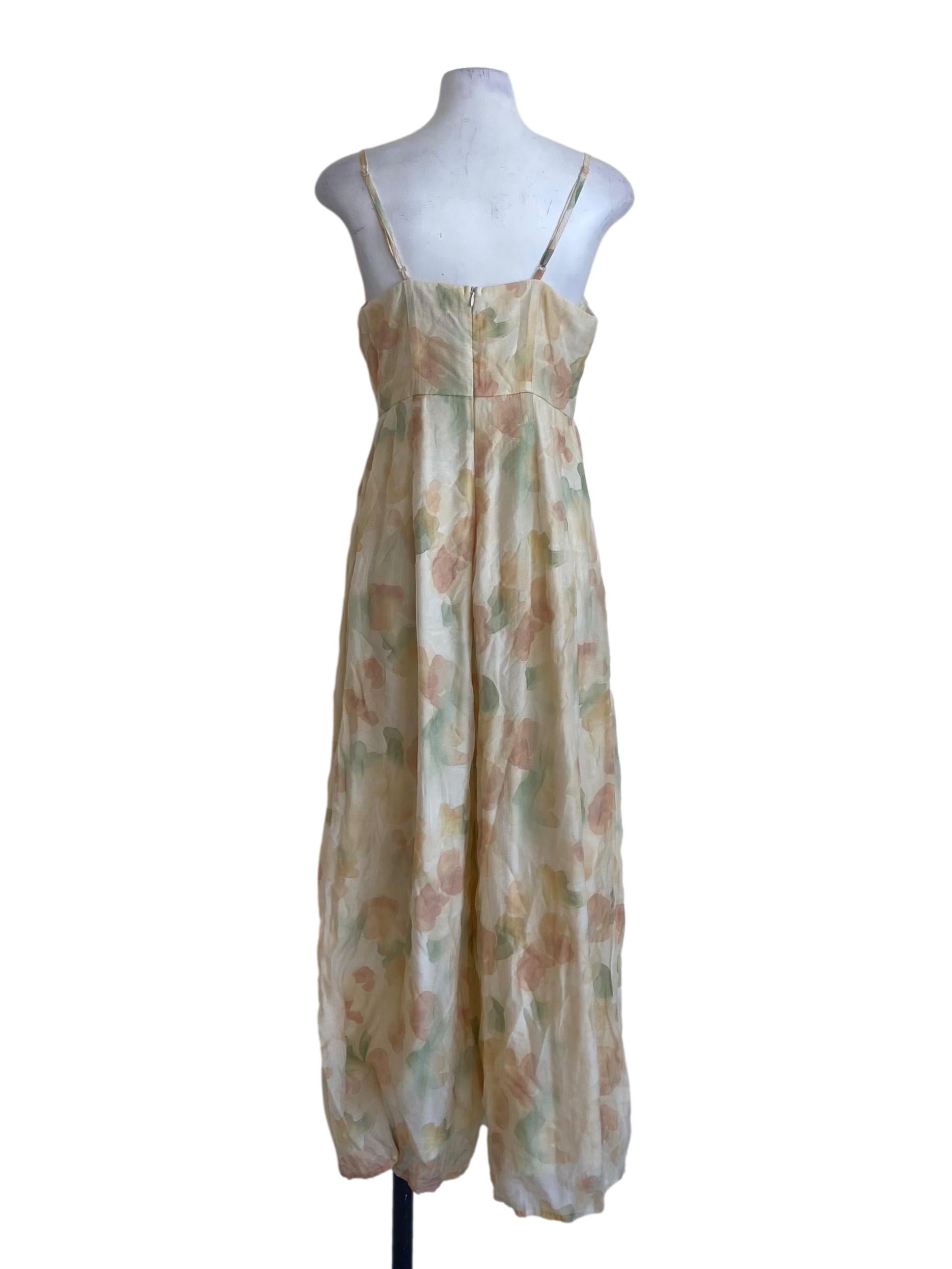 Banana Yellow & Colourful Sleeveless Jumpsuit