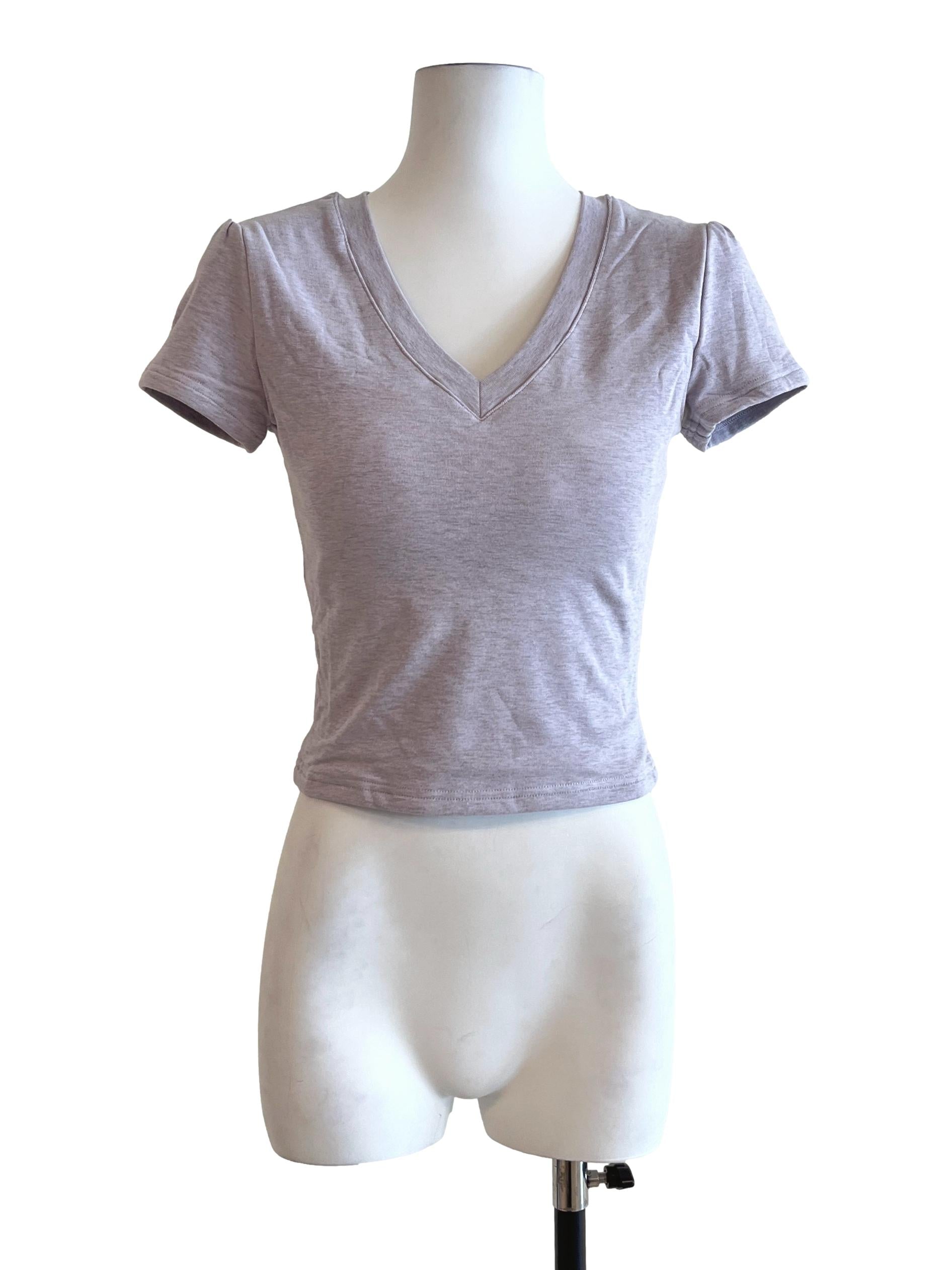 Periwinkle Purple V-Neck Top