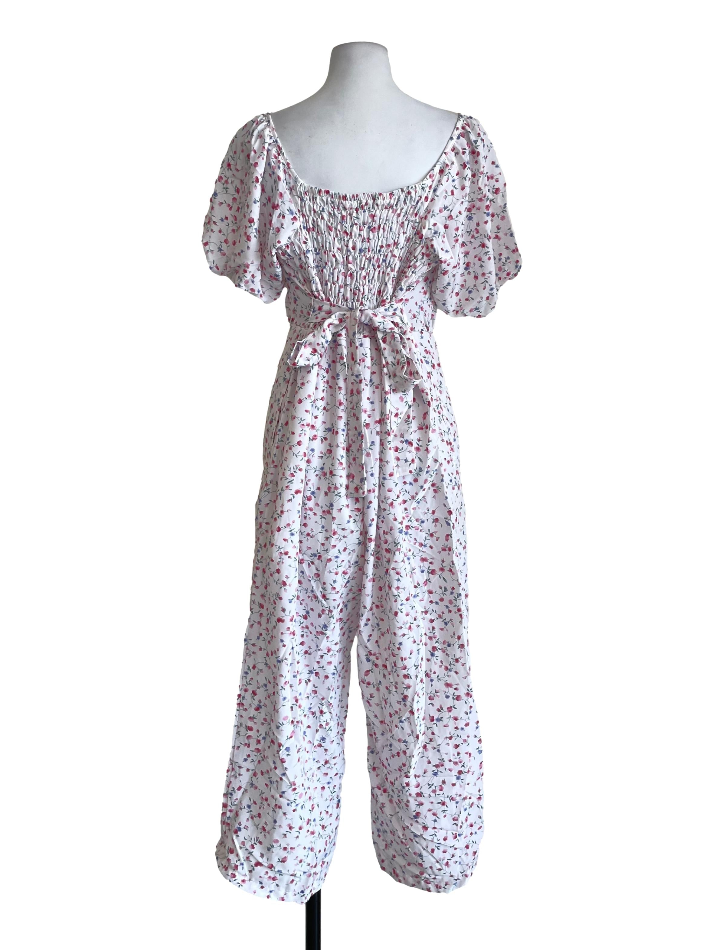 White Floral Jumpsuit