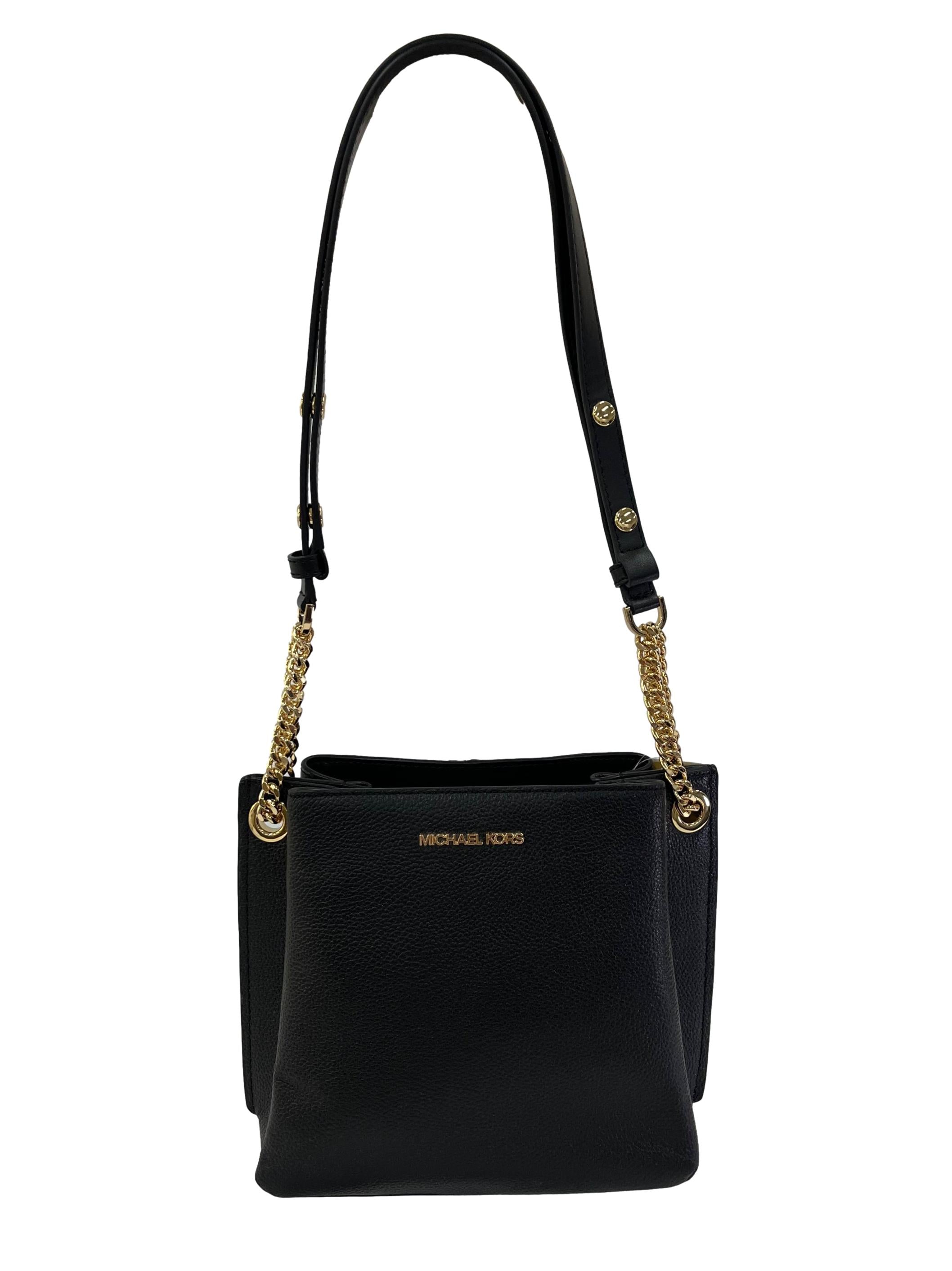 Black Leather Teagan Convertible Bucket Bag CSN
