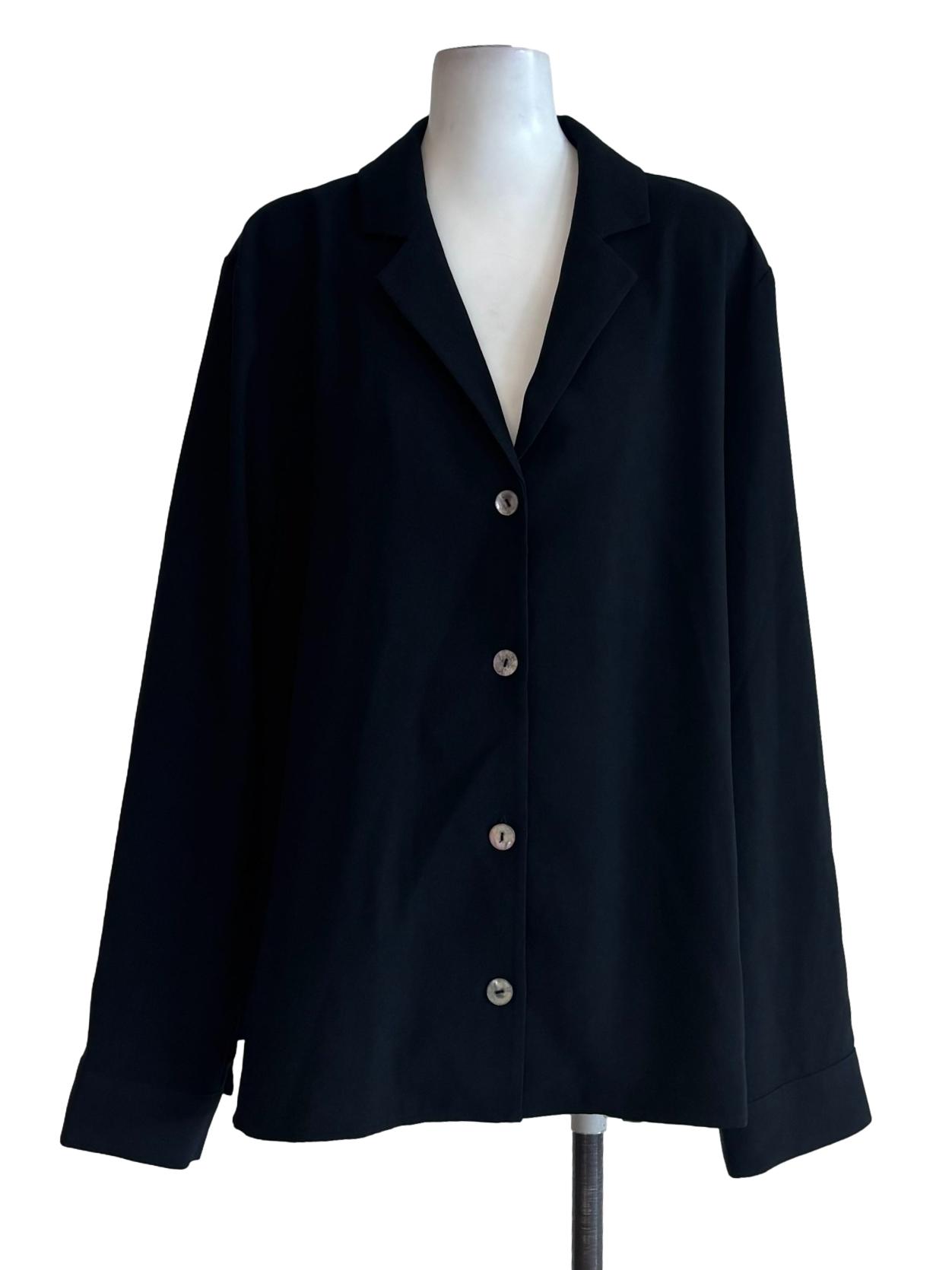 Parisian Black Long Sleeve Button Shirt