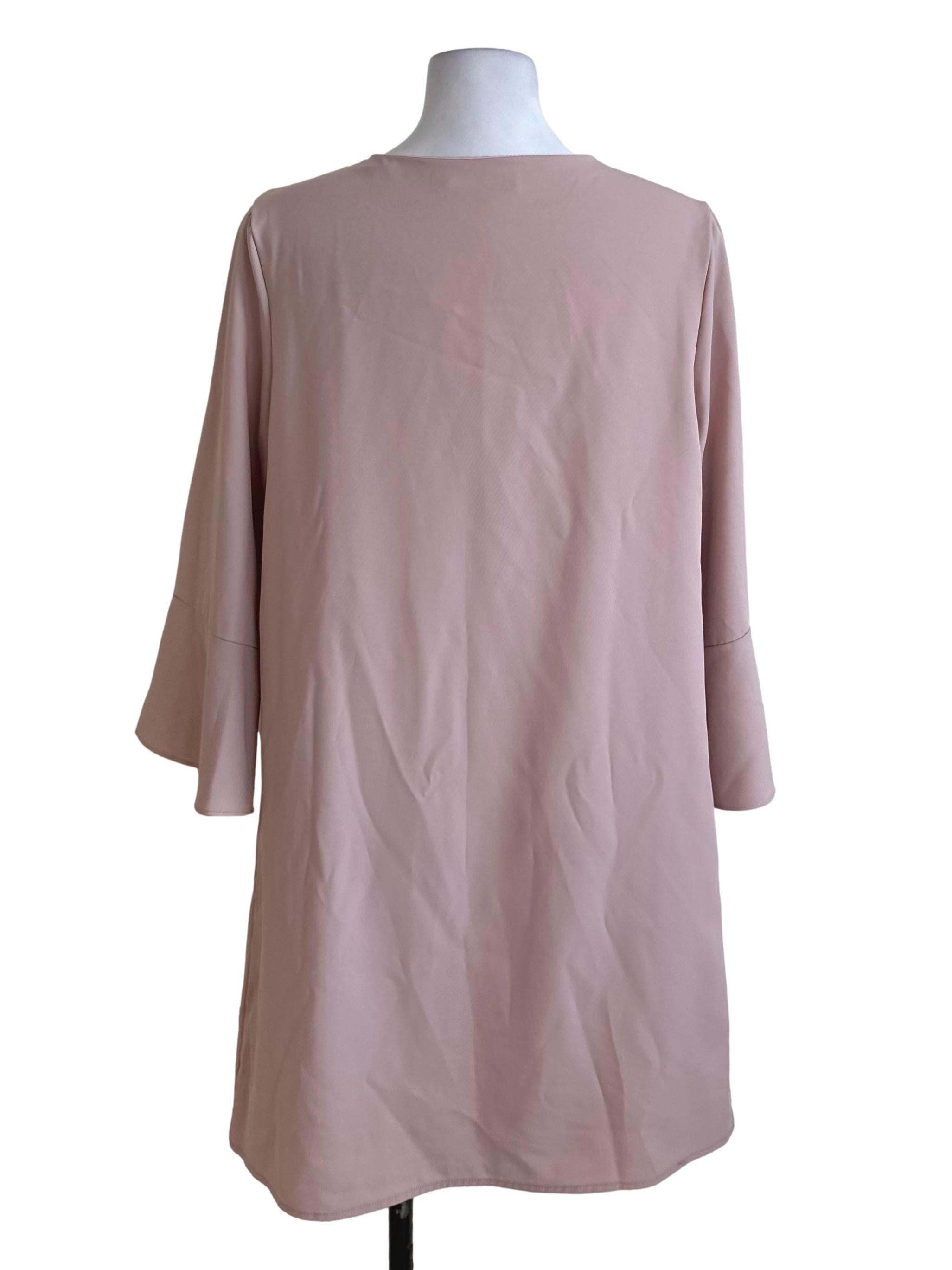 Dusty Pink V Neck Dress