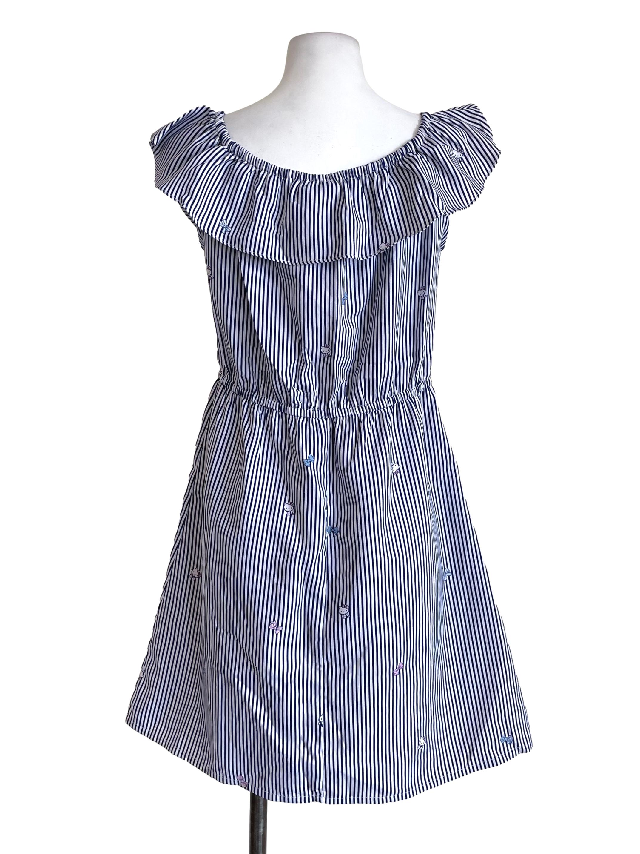 Navy Stripe Hello Kitty Dress