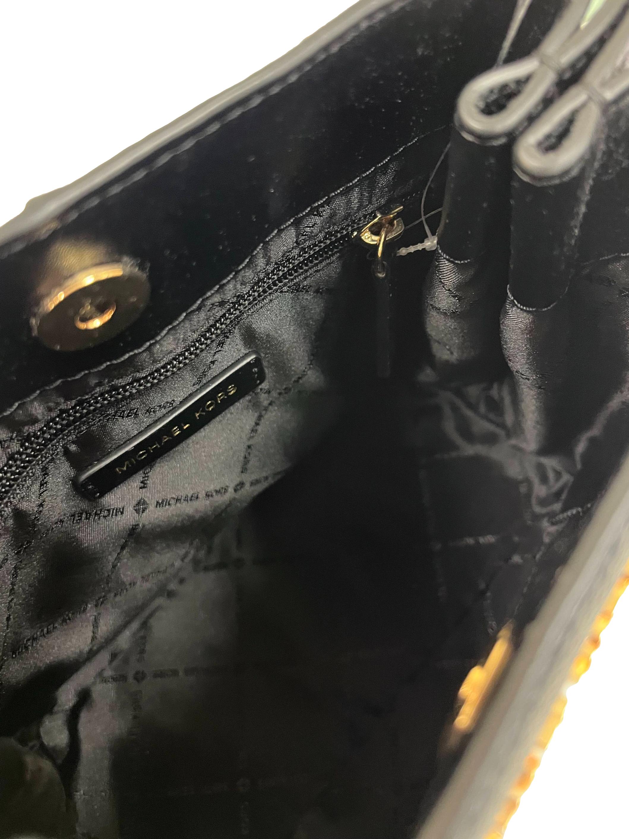 Black Leather Teagan Convertible Bucket Bag CSN