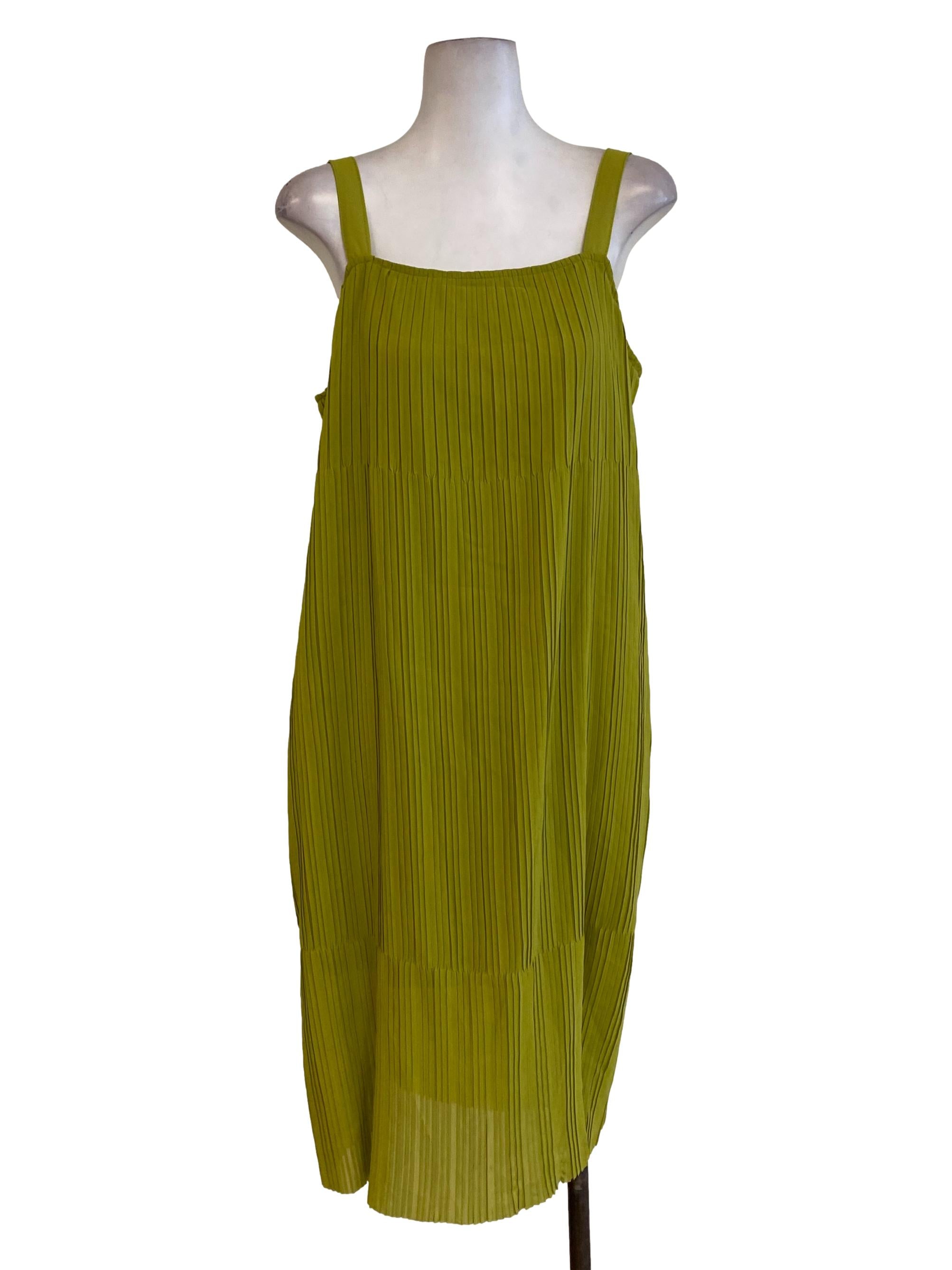 Green Pleated Dress