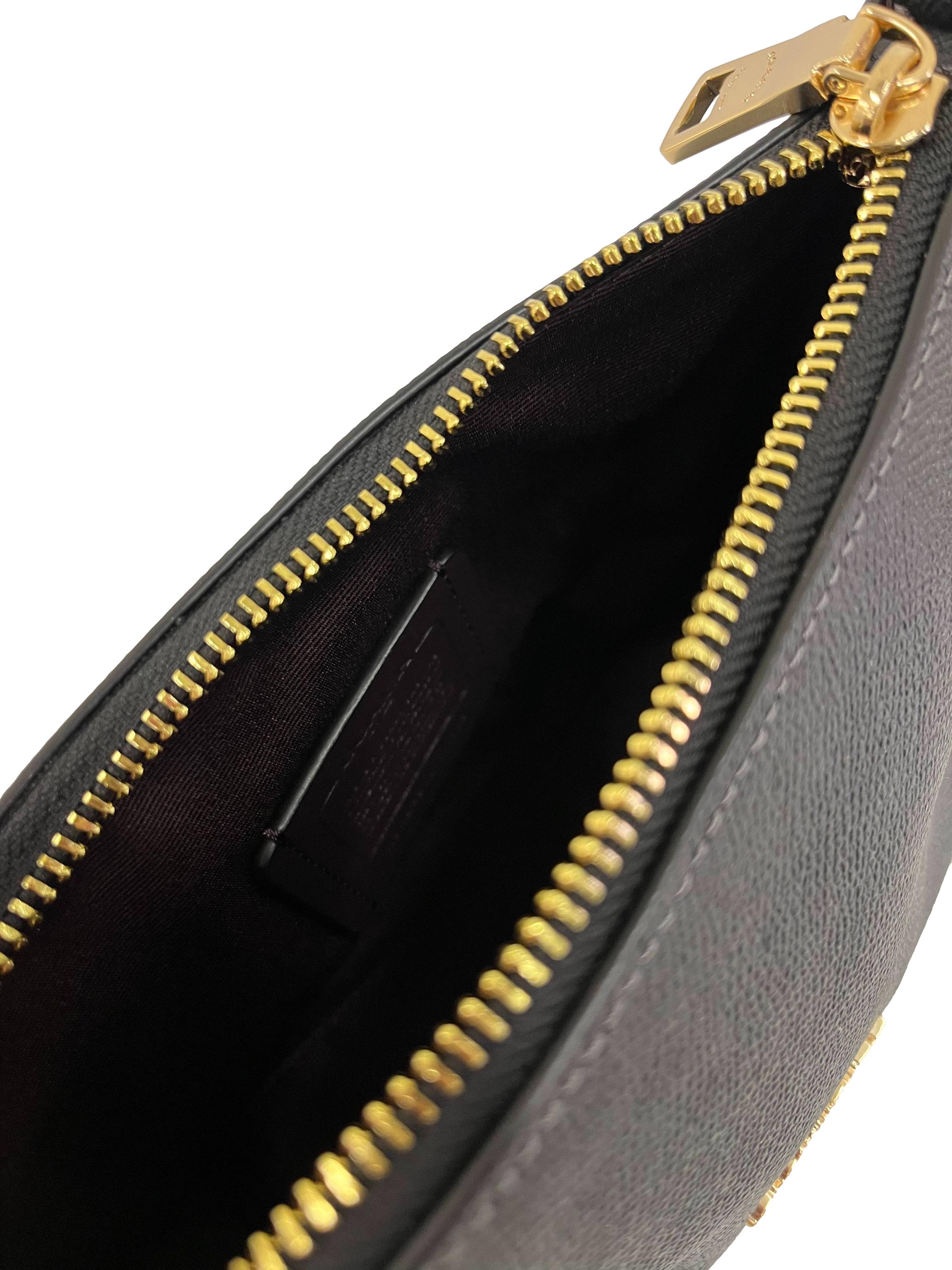 Black Leather Zip Top Crossbody Bag CSN