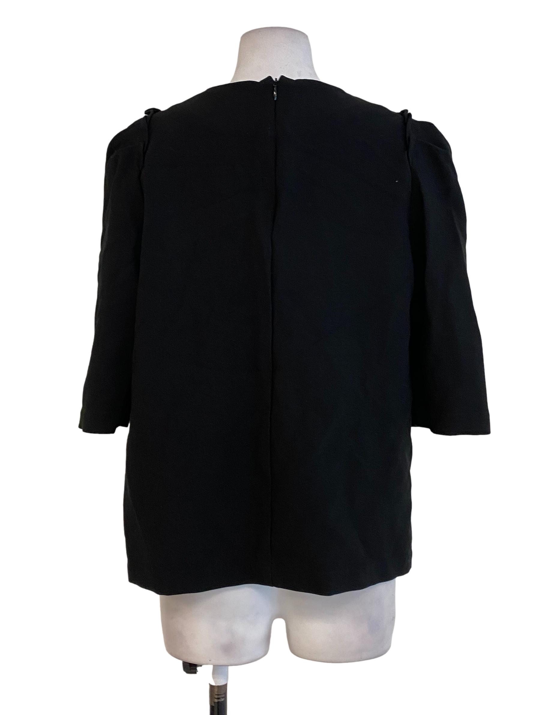 Black Twill Top