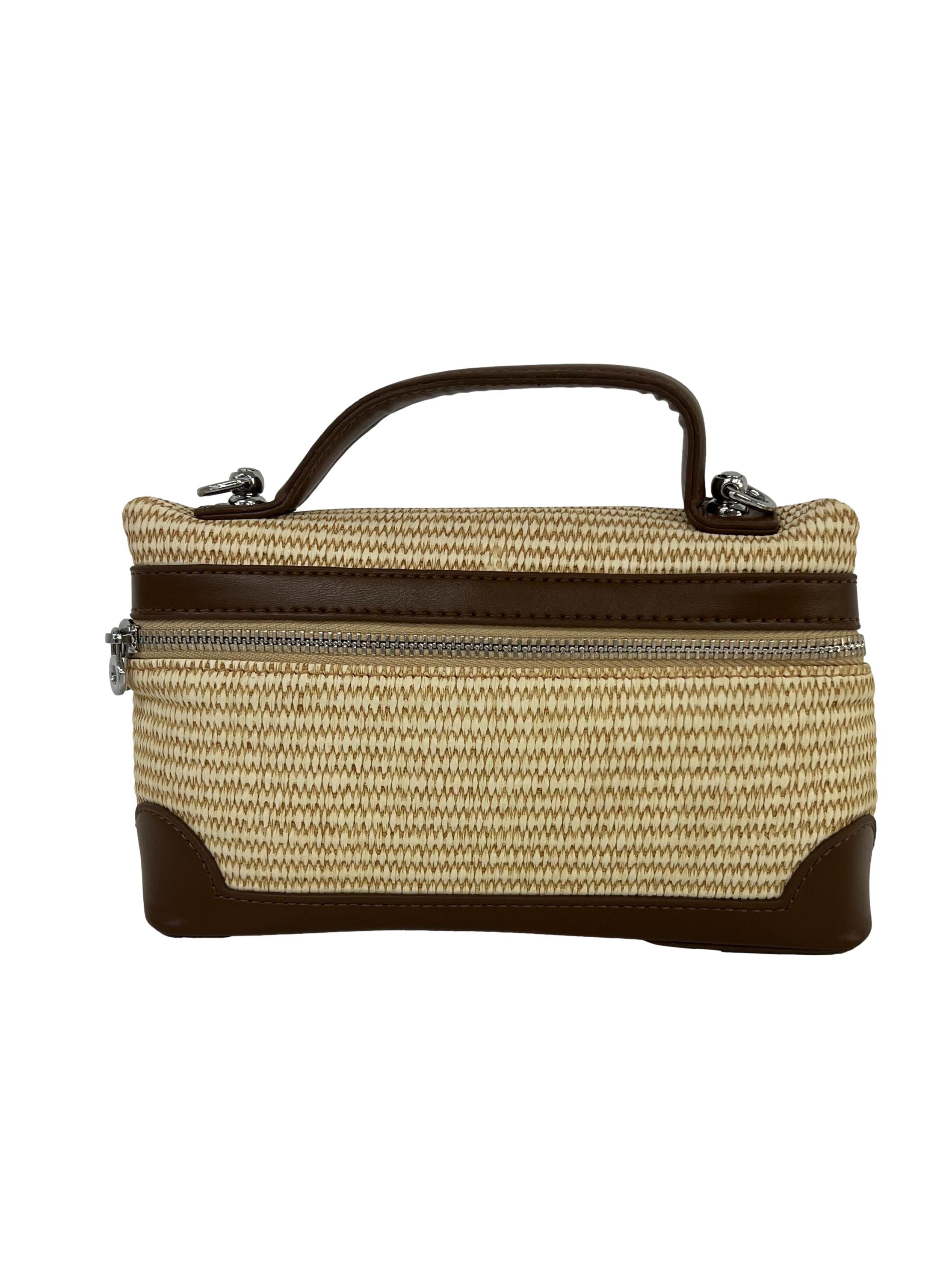 Cream Brown Small Crossbody Bag